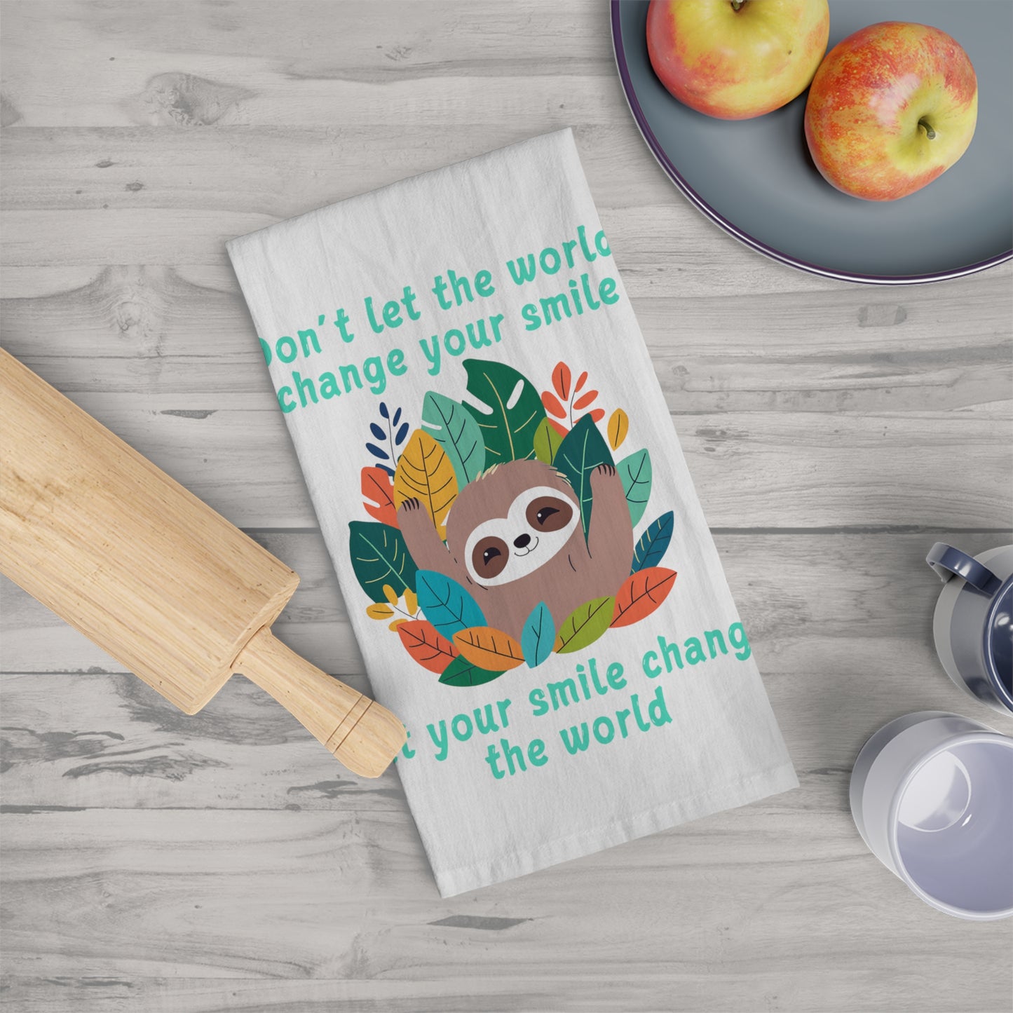 Sloth Smile - Tea Towel
