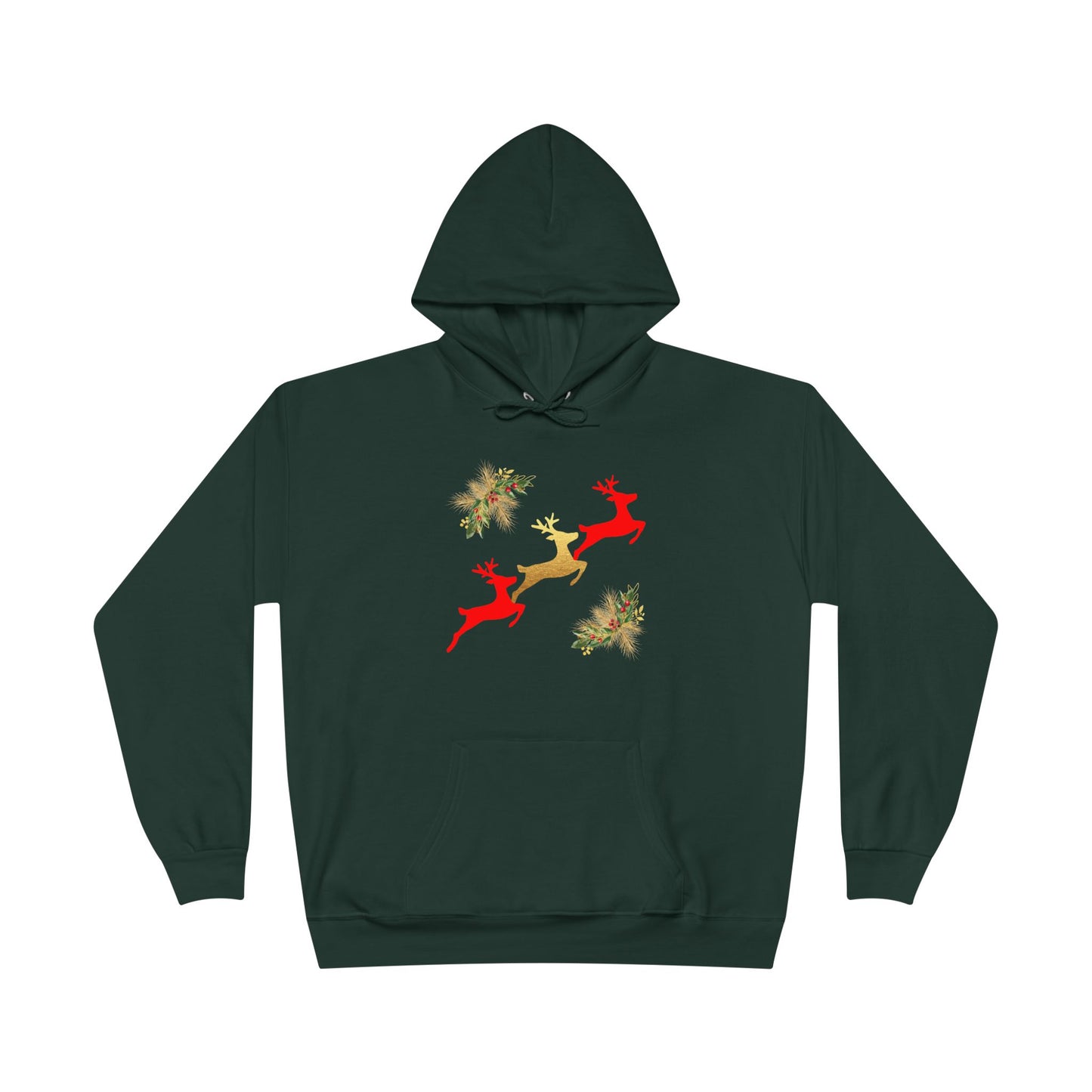 Reindeer Fun - Adult Unisex EcoSmart® Pullover Hoodie Sweatshirt