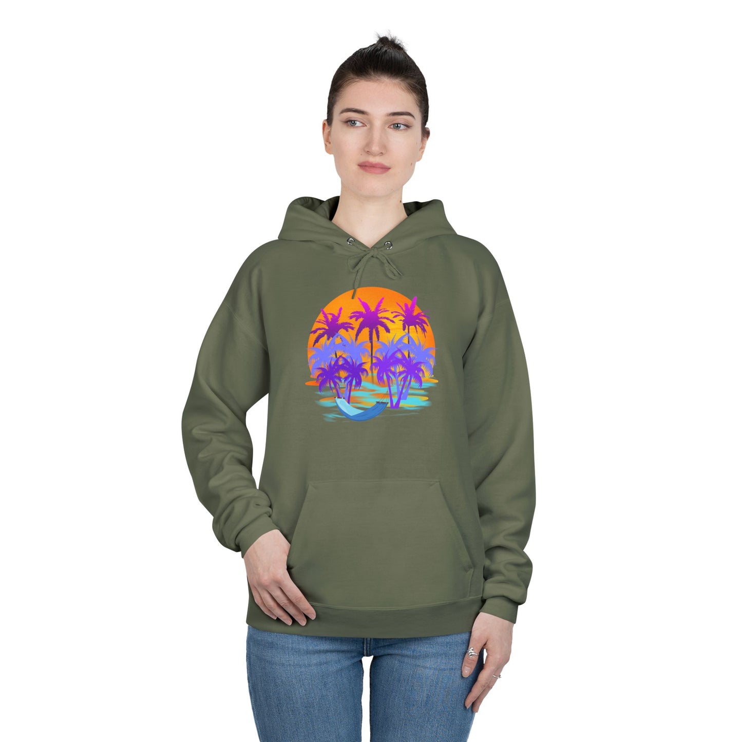 Tropical Paradise - Adult Unisex EcoSmart® Pullover Hoodie Sweatshirt