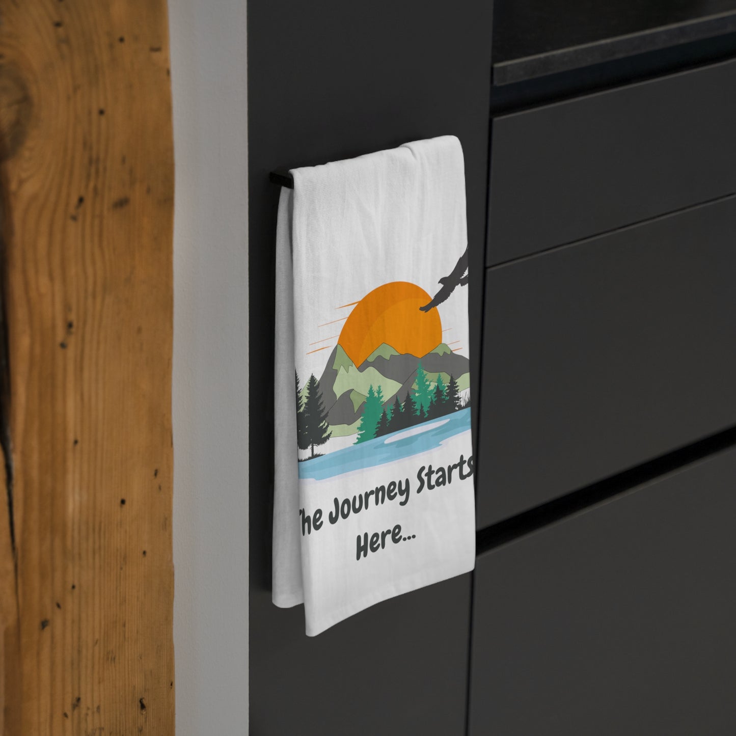 Journey Starts Here - Tea Towel