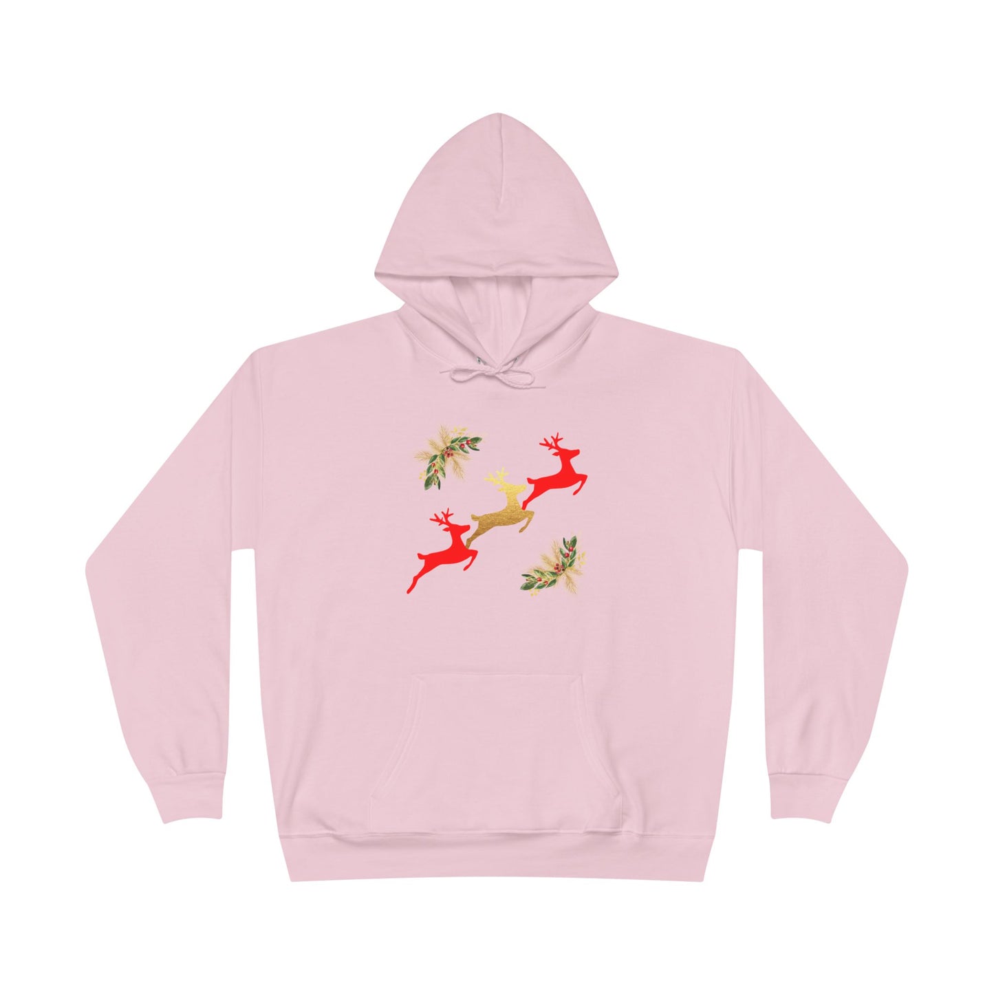 Reindeer Fun - Adult Unisex EcoSmart® Pullover Hoodie Sweatshirt