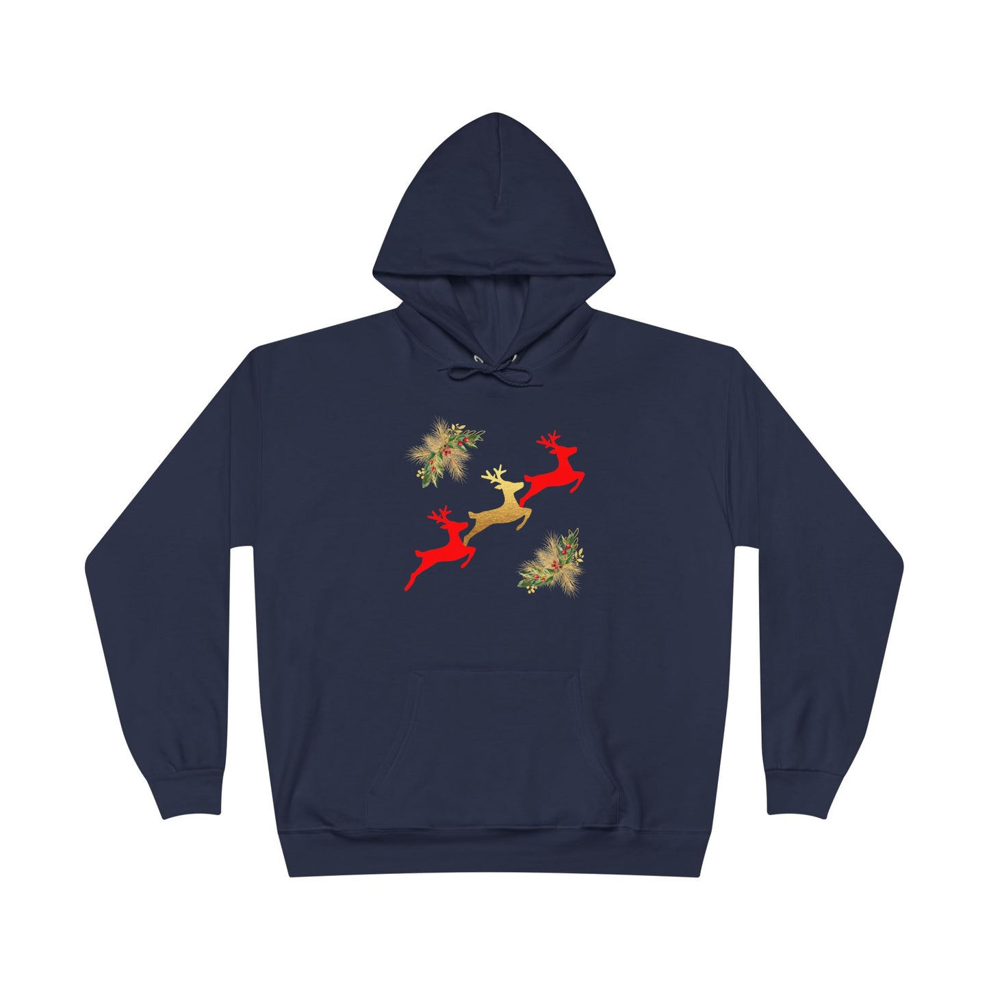 Reindeer Fun - Adult Unisex EcoSmart® Pullover Hoodie Sweatshirt