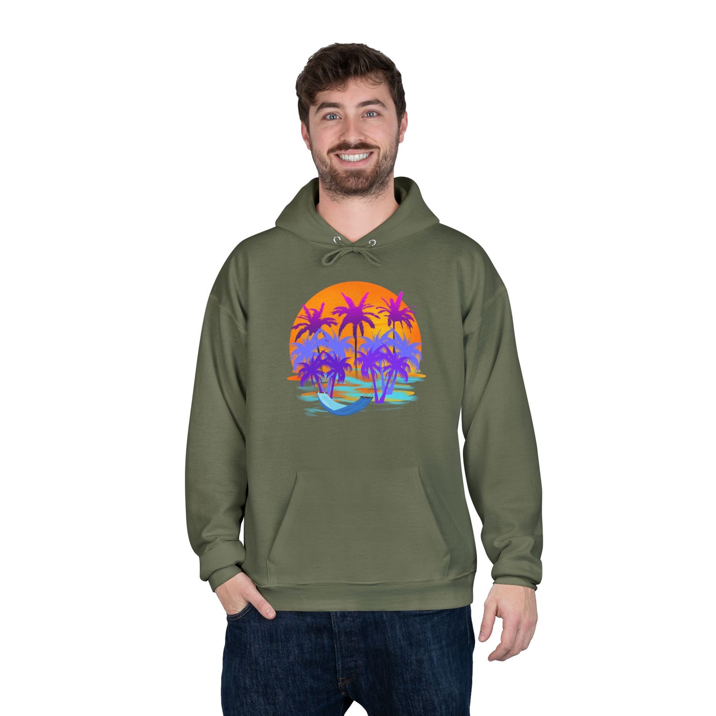 Tropical Paradise - Adult Unisex EcoSmart® Pullover Hoodie Sweatshirt