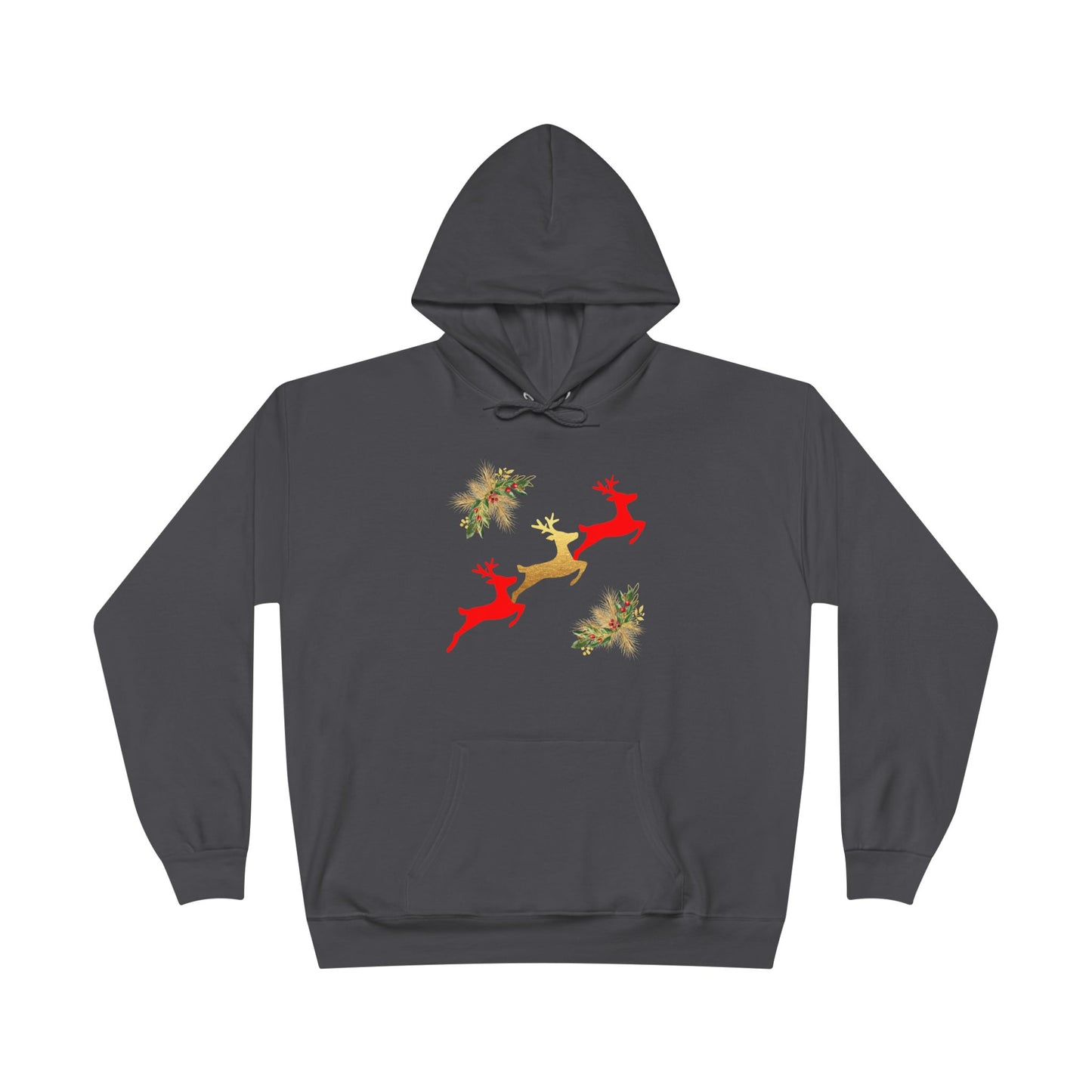 Reindeer Fun - Adult Unisex EcoSmart® Pullover Hoodie Sweatshirt