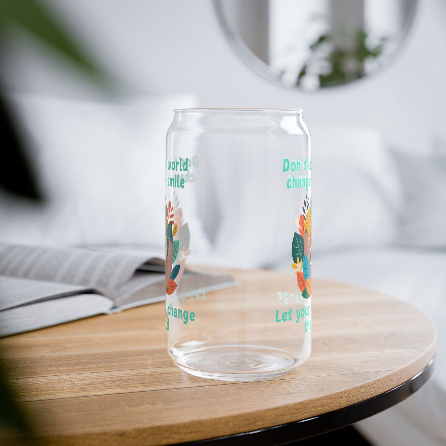 Sloth Smile - Sipper Glass, 16oz