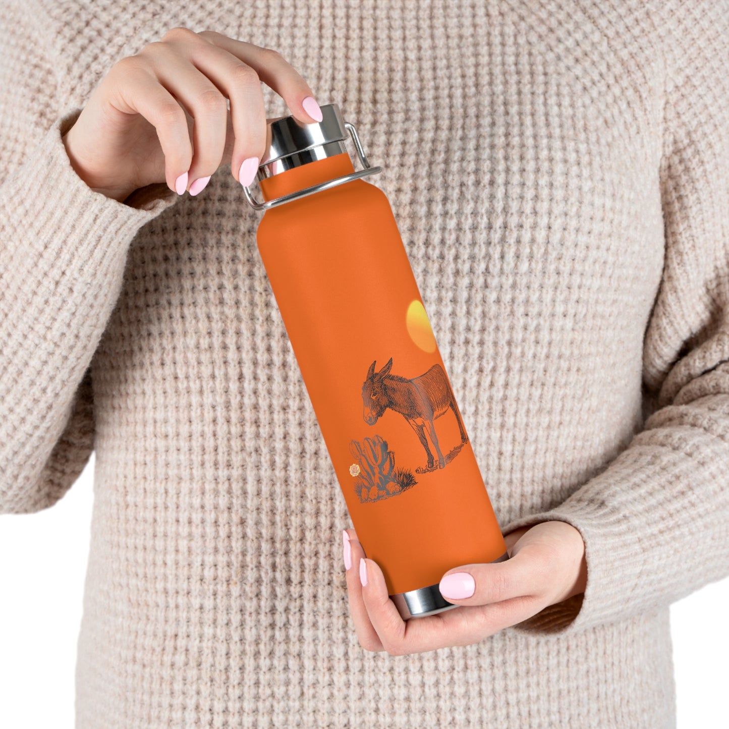 Desert Donkey - Copper Vacuum Insulated Bottle, 22oz