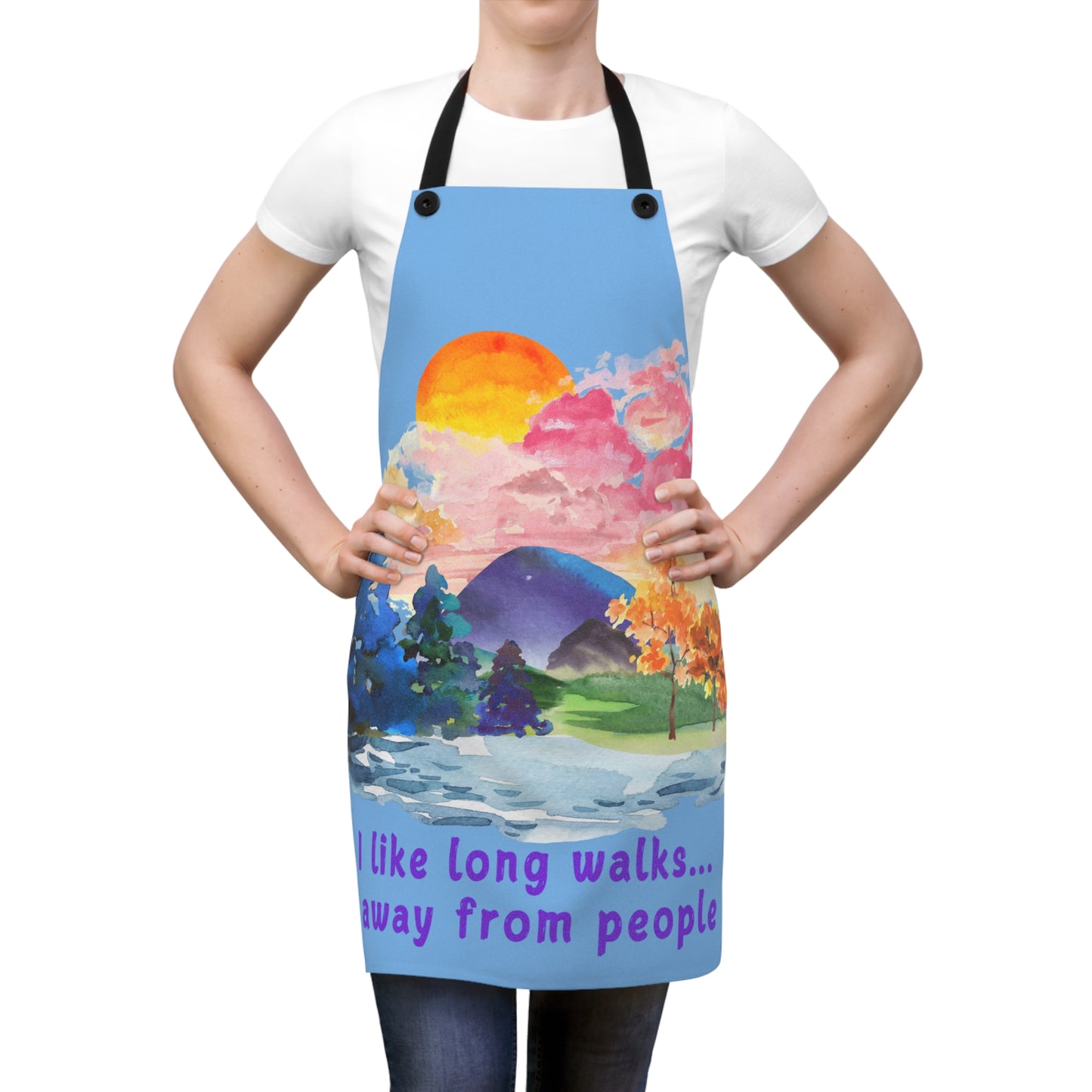 Long Walks Away From People - Apron (AOP)