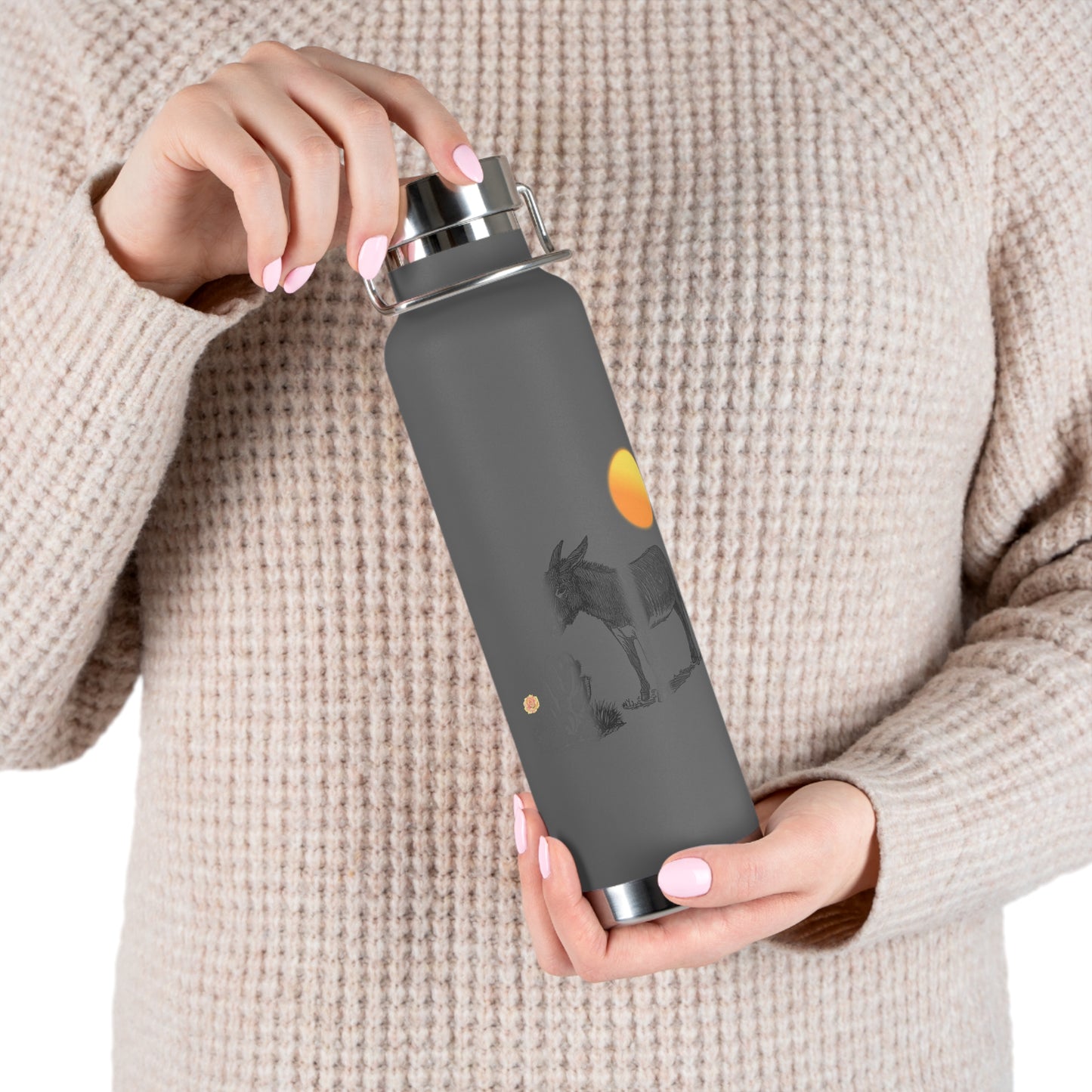 Desert Donkey - Copper Vacuum Insulated Bottle, 22oz