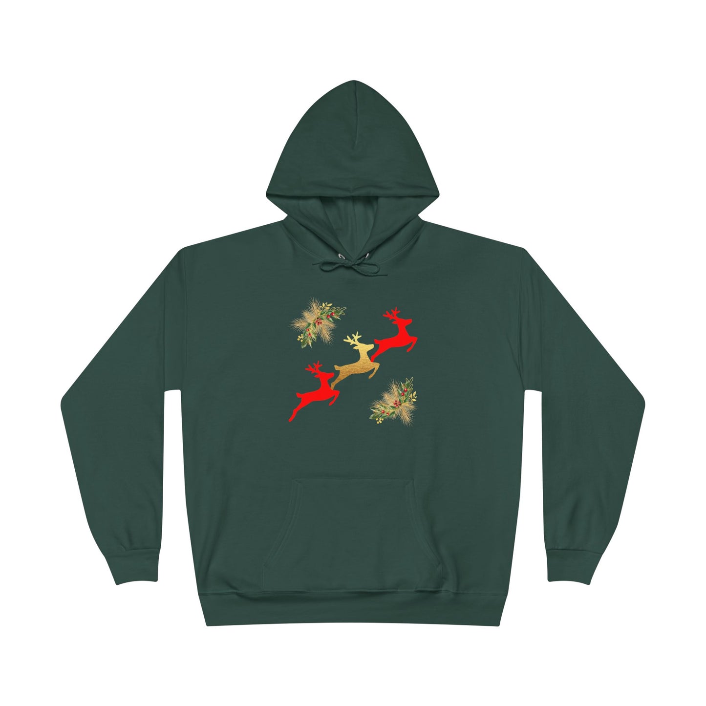 Reindeer Fun - Adult Unisex EcoSmart® Pullover Hoodie Sweatshirt