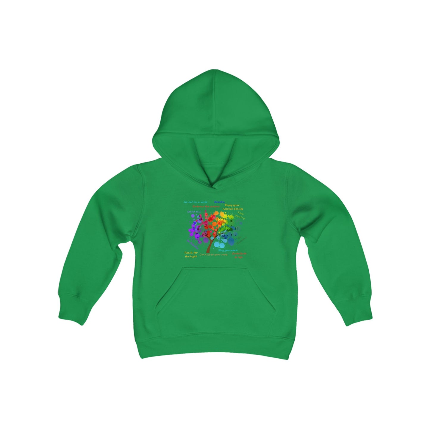 Tree of Life - Youth Hooded Sweatshirt - Bright Uplifting Print