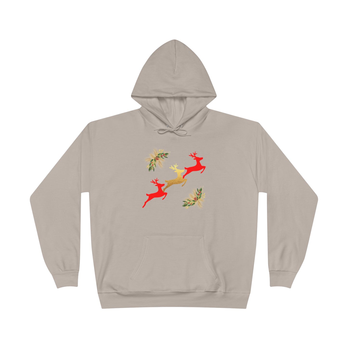 Reindeer Fun - Adult Unisex EcoSmart® Pullover Hoodie Sweatshirt