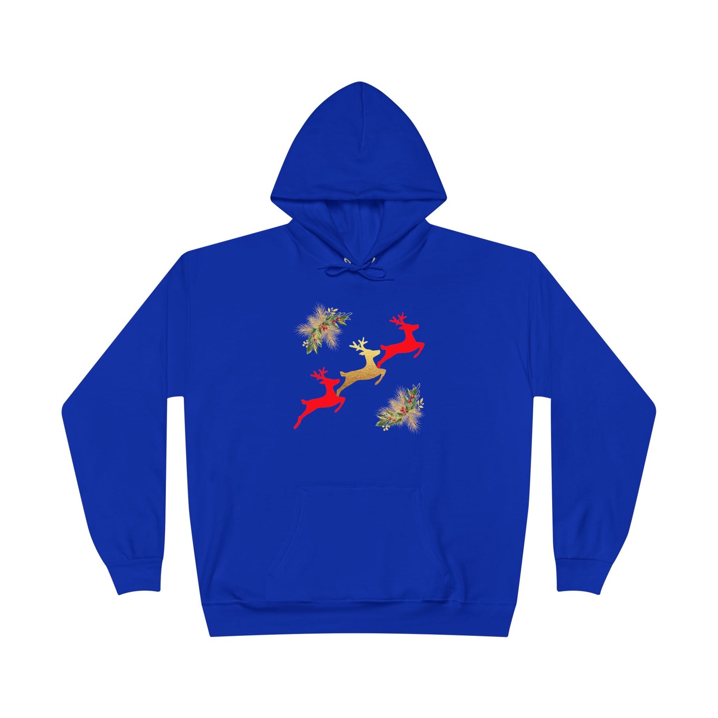 Reindeer Fun - Adult Unisex EcoSmart® Pullover Hoodie Sweatshirt