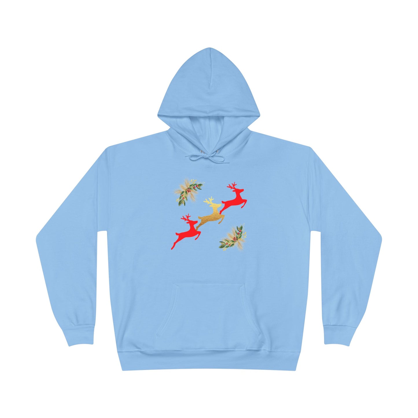 Reindeer Fun - Adult Unisex EcoSmart® Pullover Hoodie Sweatshirt