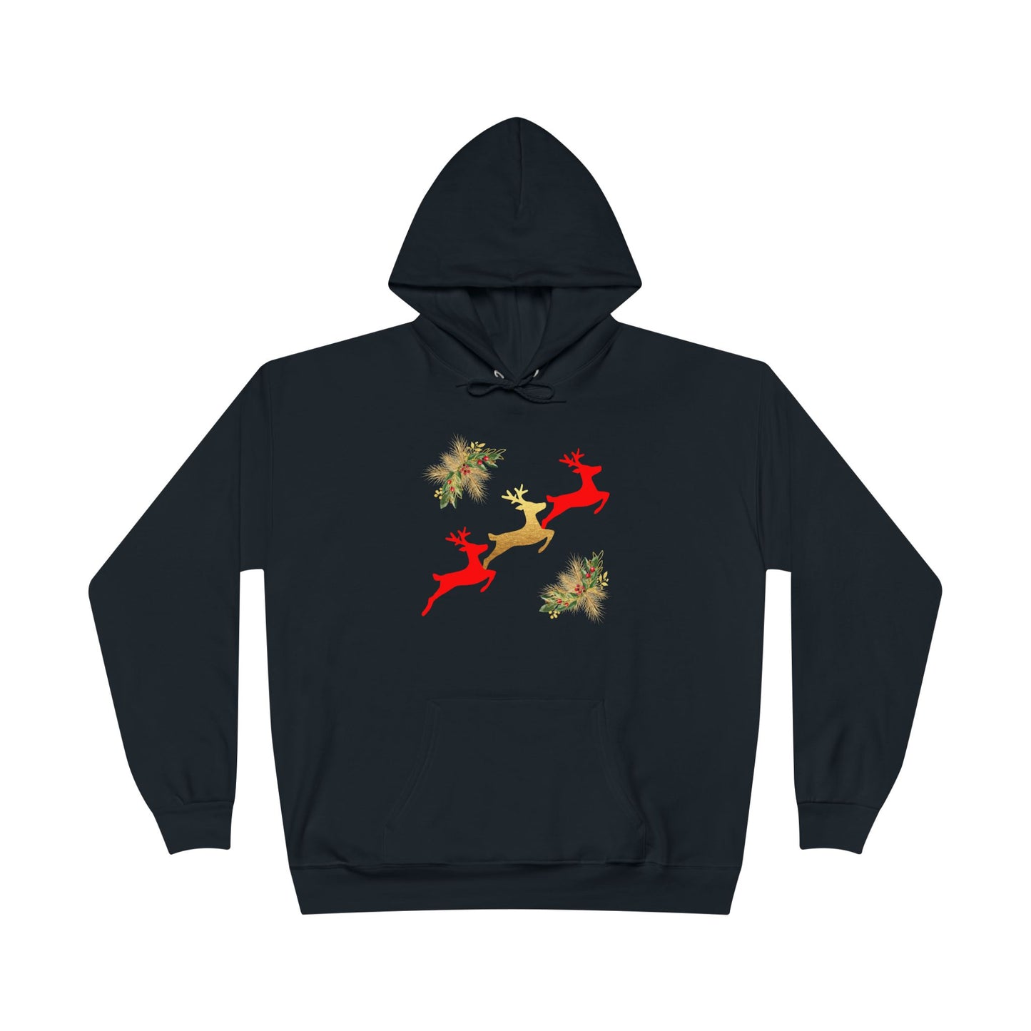 Reindeer Fun - Adult Unisex EcoSmart® Pullover Hoodie Sweatshirt