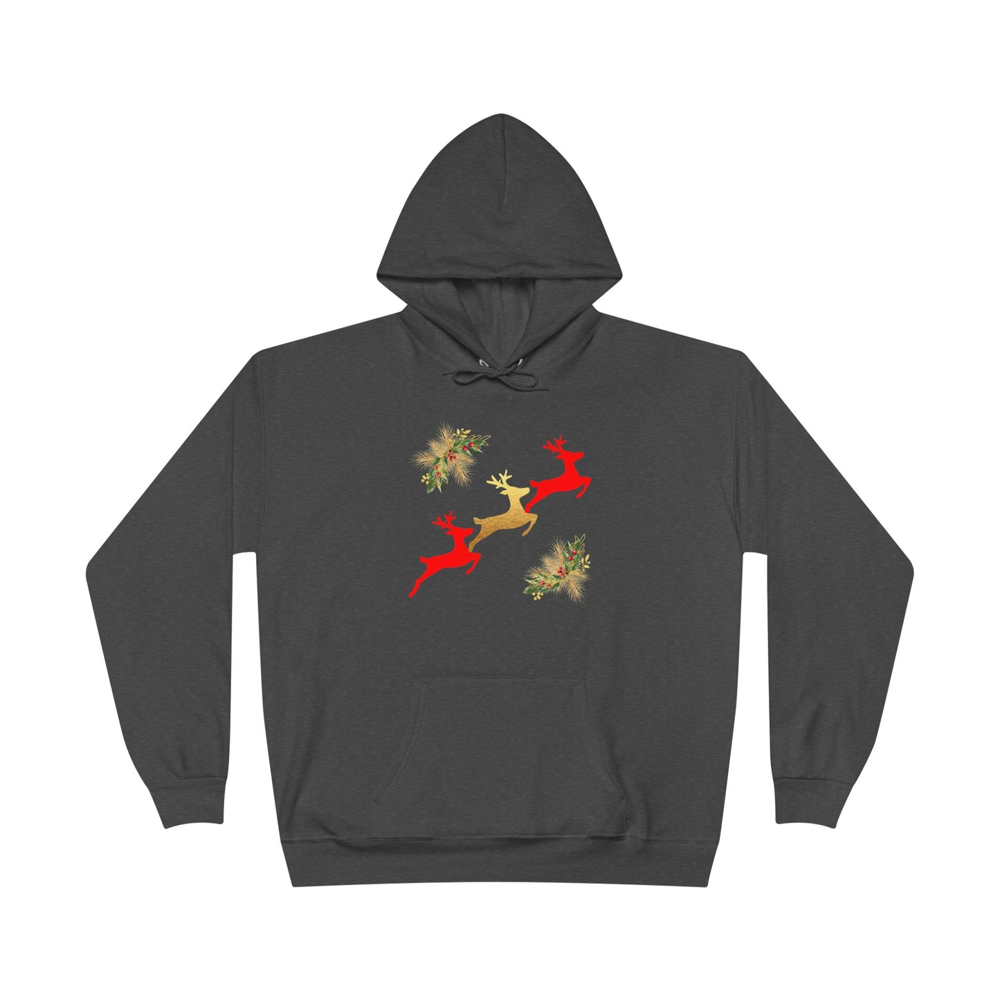 Reindeer Fun - Adult Unisex EcoSmart® Pullover Hoodie Sweatshirt