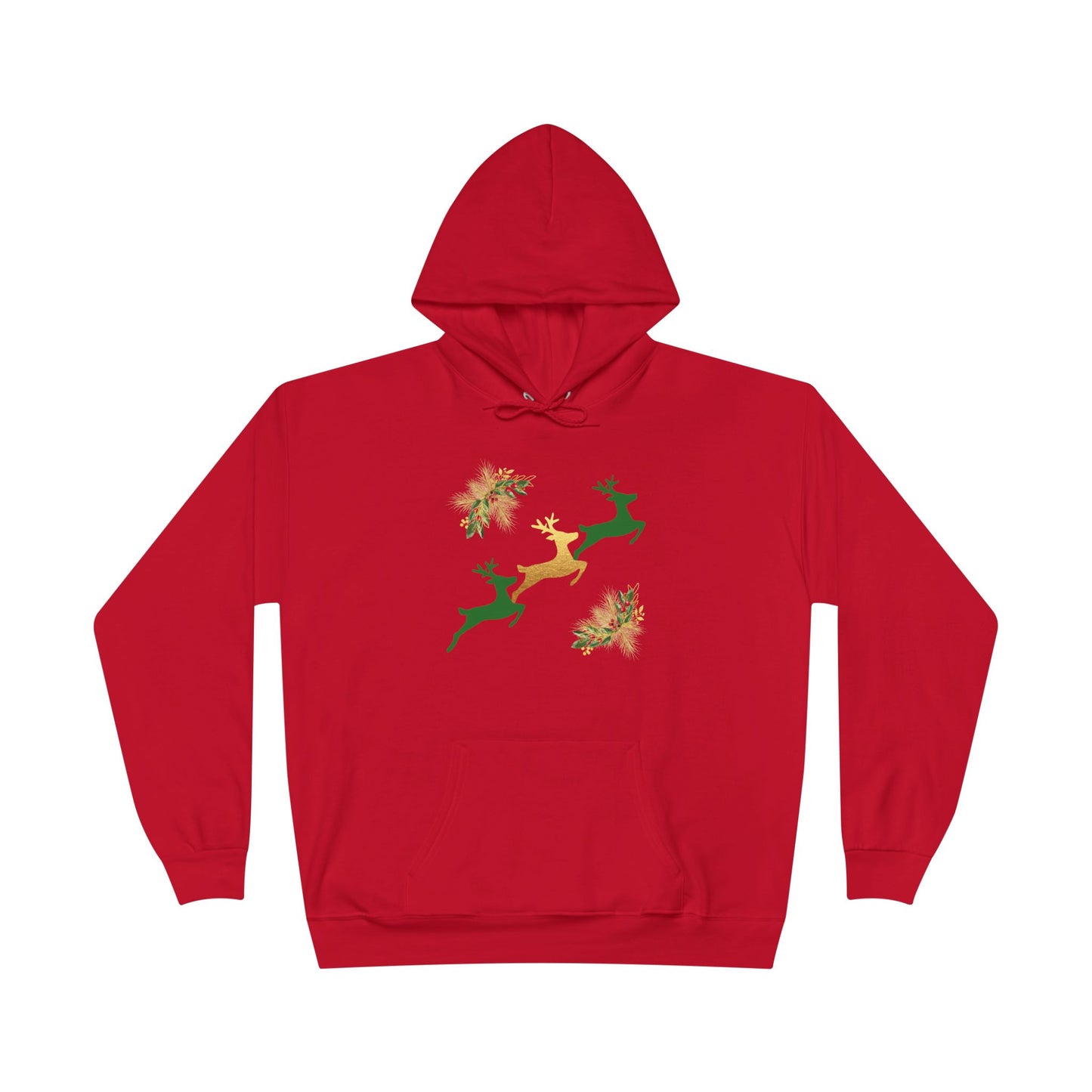 Reindeer Fun - Adult Unisex EcoSmart® Pullover Hoodie Sweatshirt