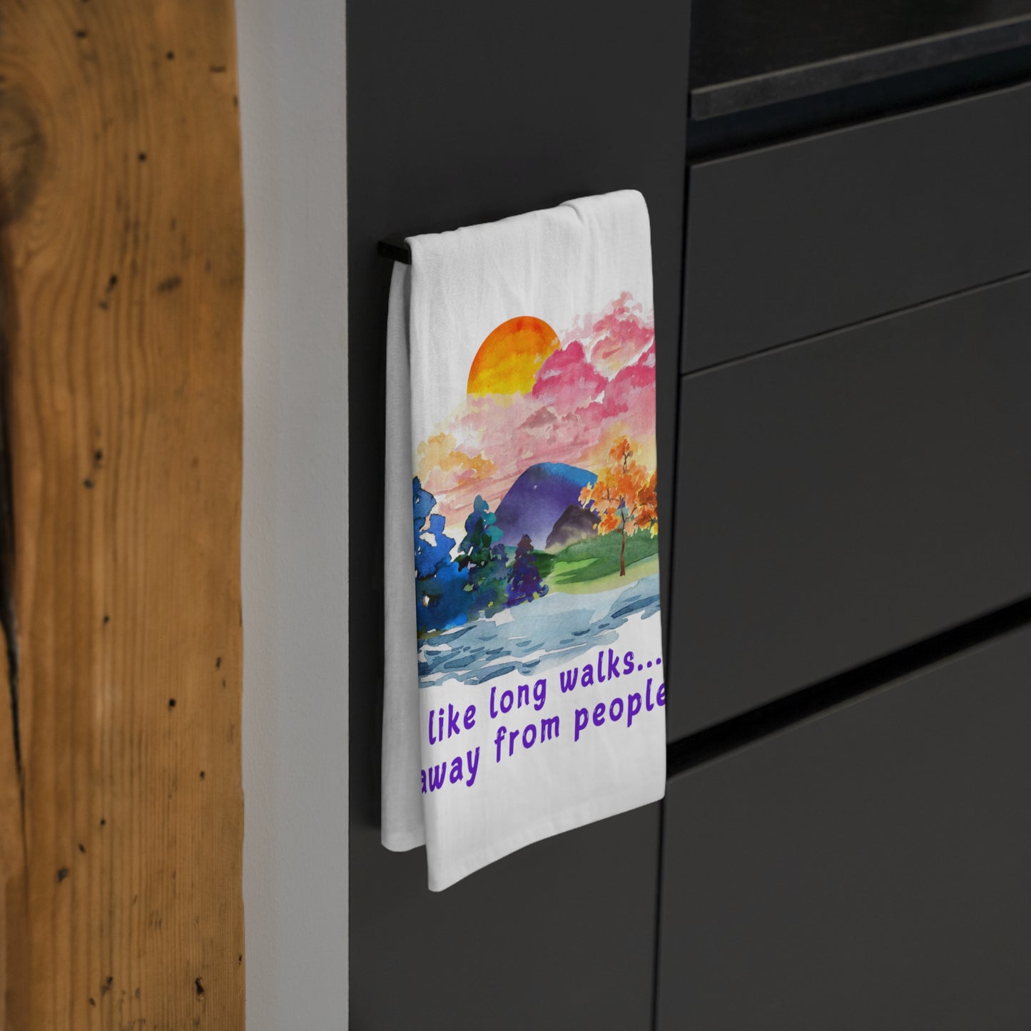 Long Walks Away From People - Tea Towel
