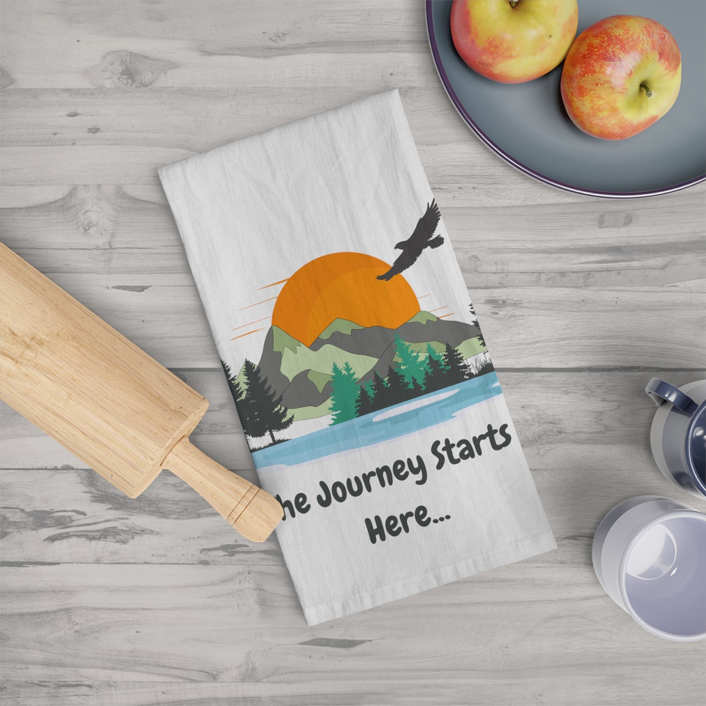 Journey Starts Here - Tea Towel