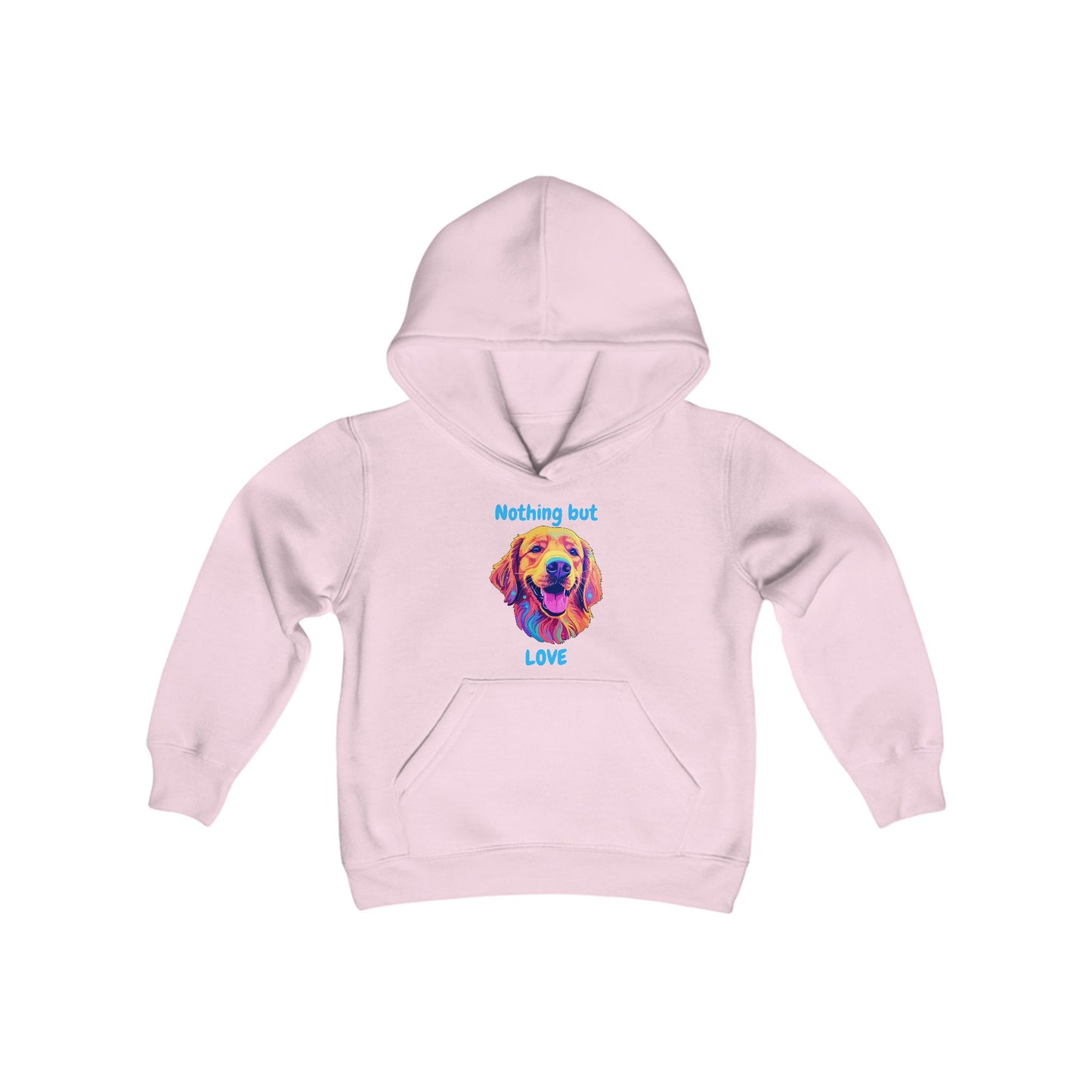 Nothing But Love - Youth Hooded Sweatshirt - Golden Retriever Design