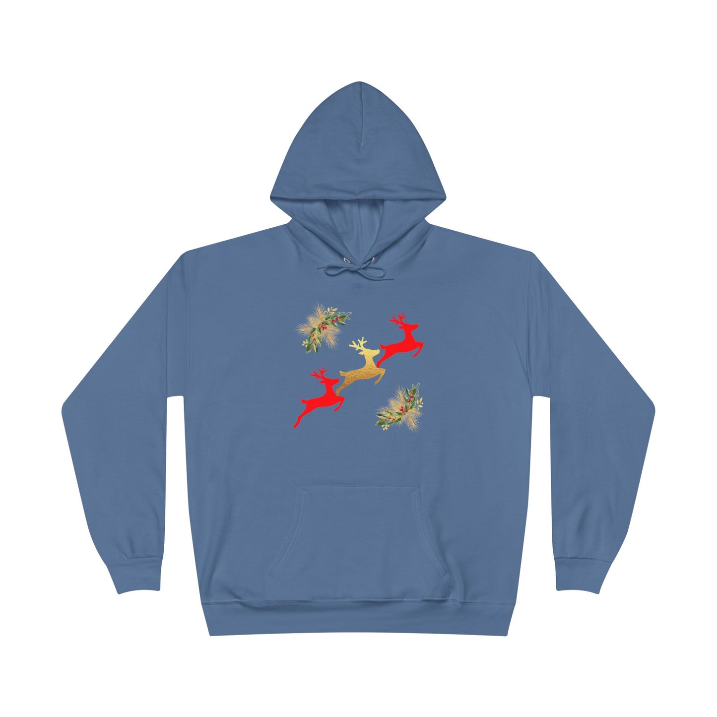 Reindeer Fun - Adult Unisex EcoSmart® Pullover Hoodie Sweatshirt