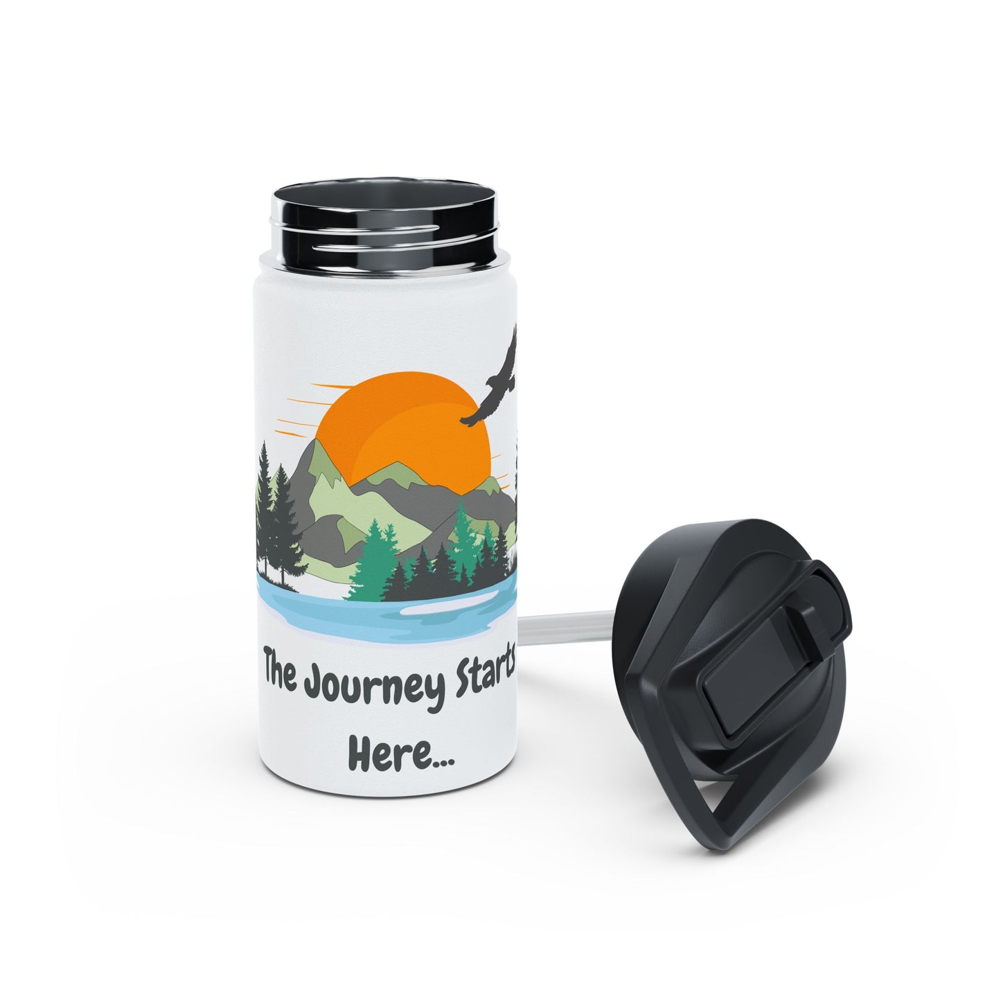 Journey Starts Here - Stainless Steel Water Bottle