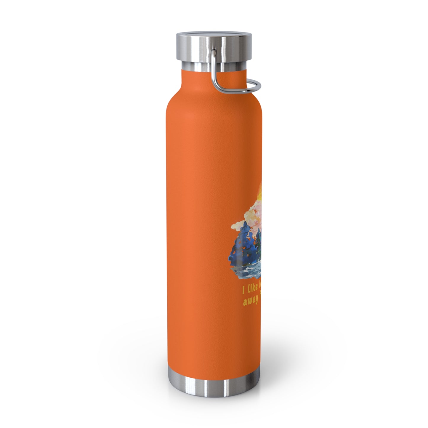 Long Walks Away From People - Copper Vacuum Insulated Bottle, 22oz