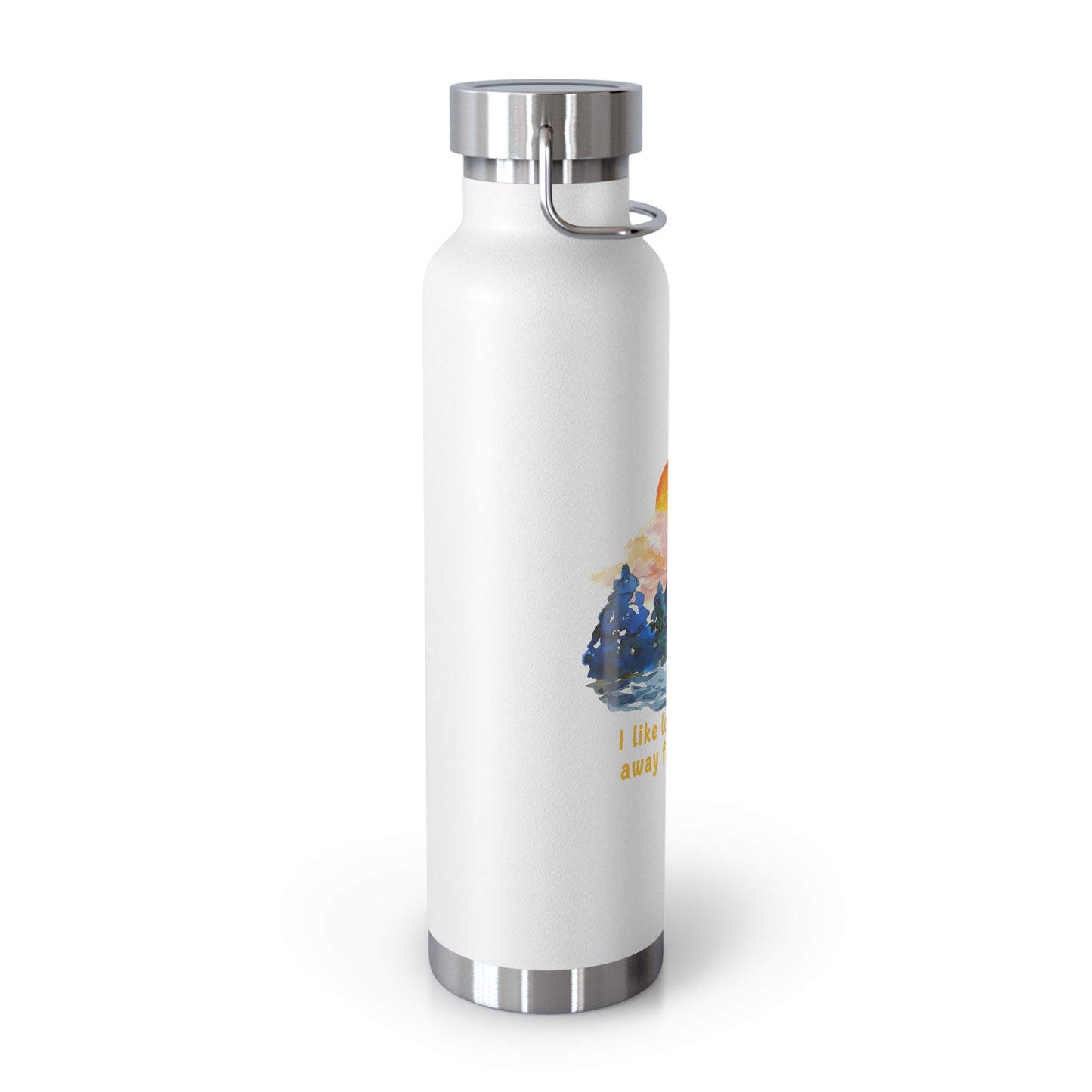 Long Walks Away From People - Copper Vacuum Insulated Bottle, 22oz