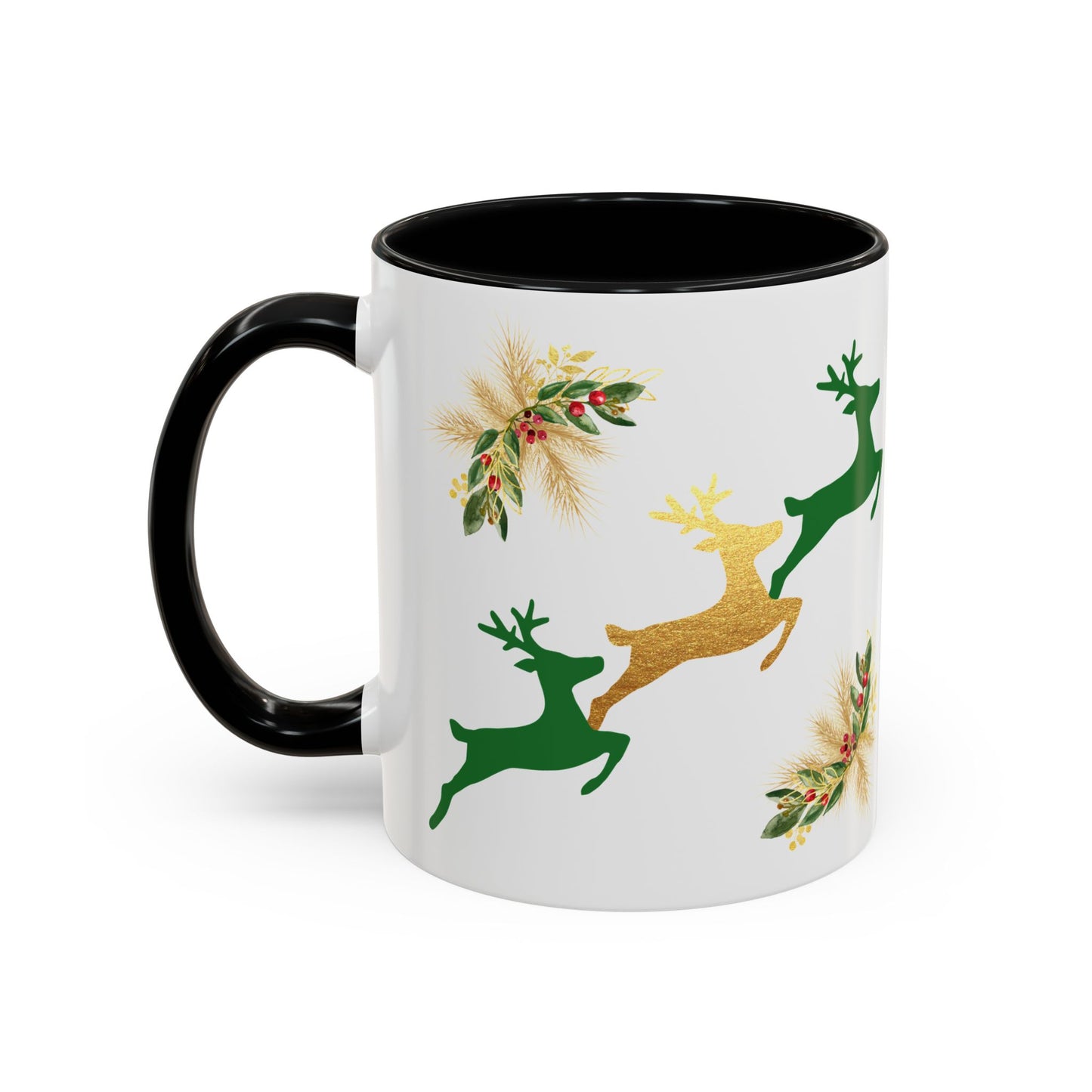 Reindeer Fun - Accent Coffee Mug (11, 15oz)