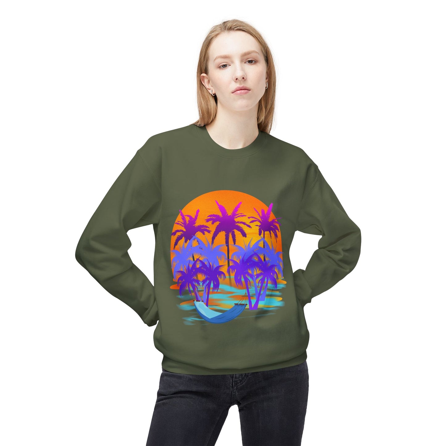 Tropical Paradise - Adult Crewneck Sweatshirt