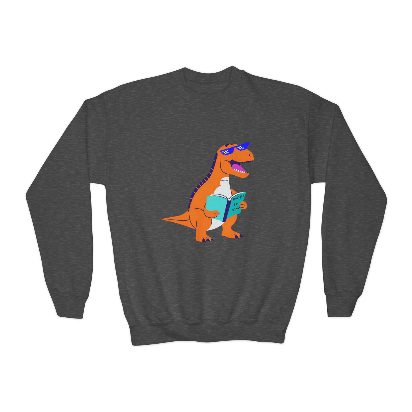 Retro T-Rex - Youth Crewneck Sweatshirt