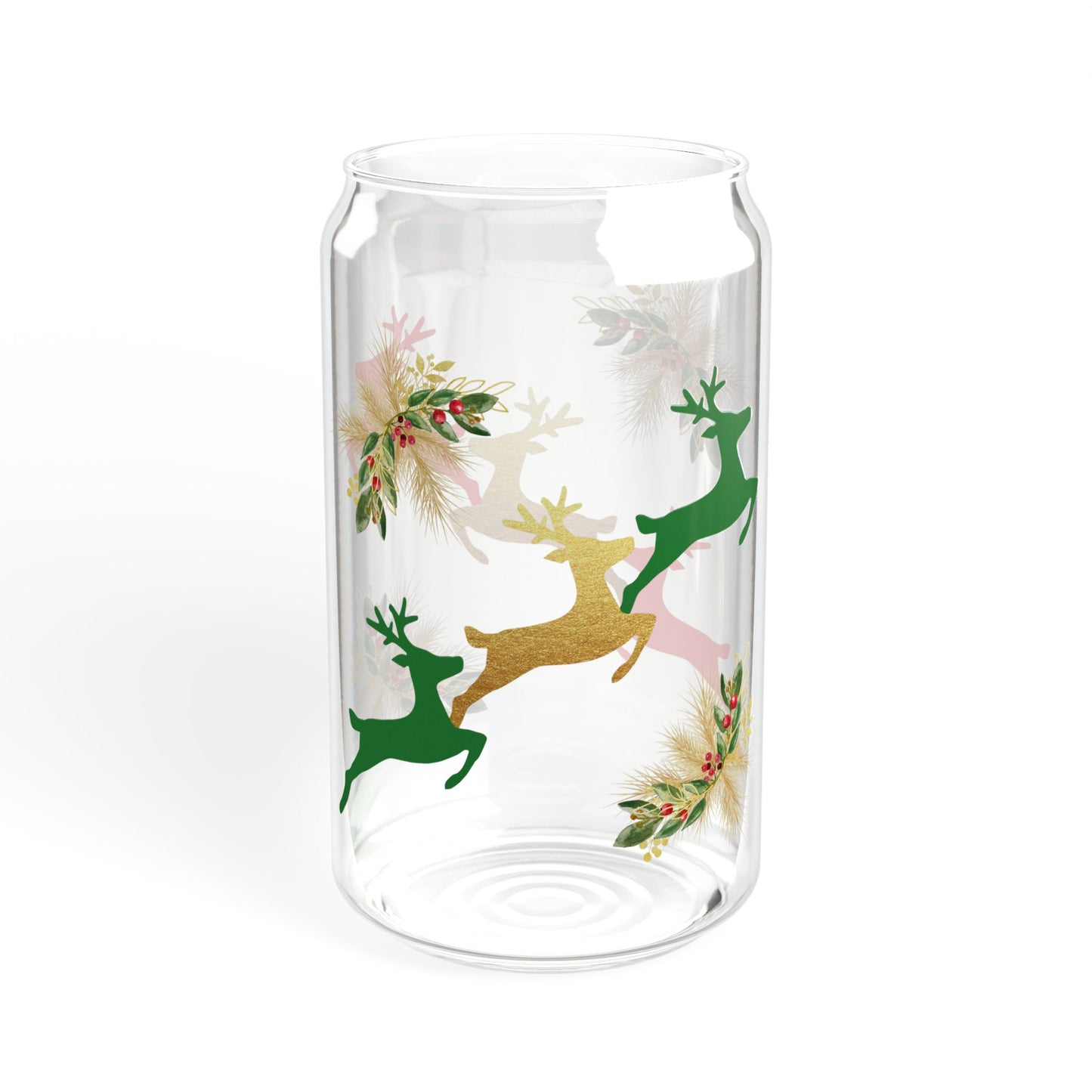 Reindeer Fun - Sipper Glass, 16oz