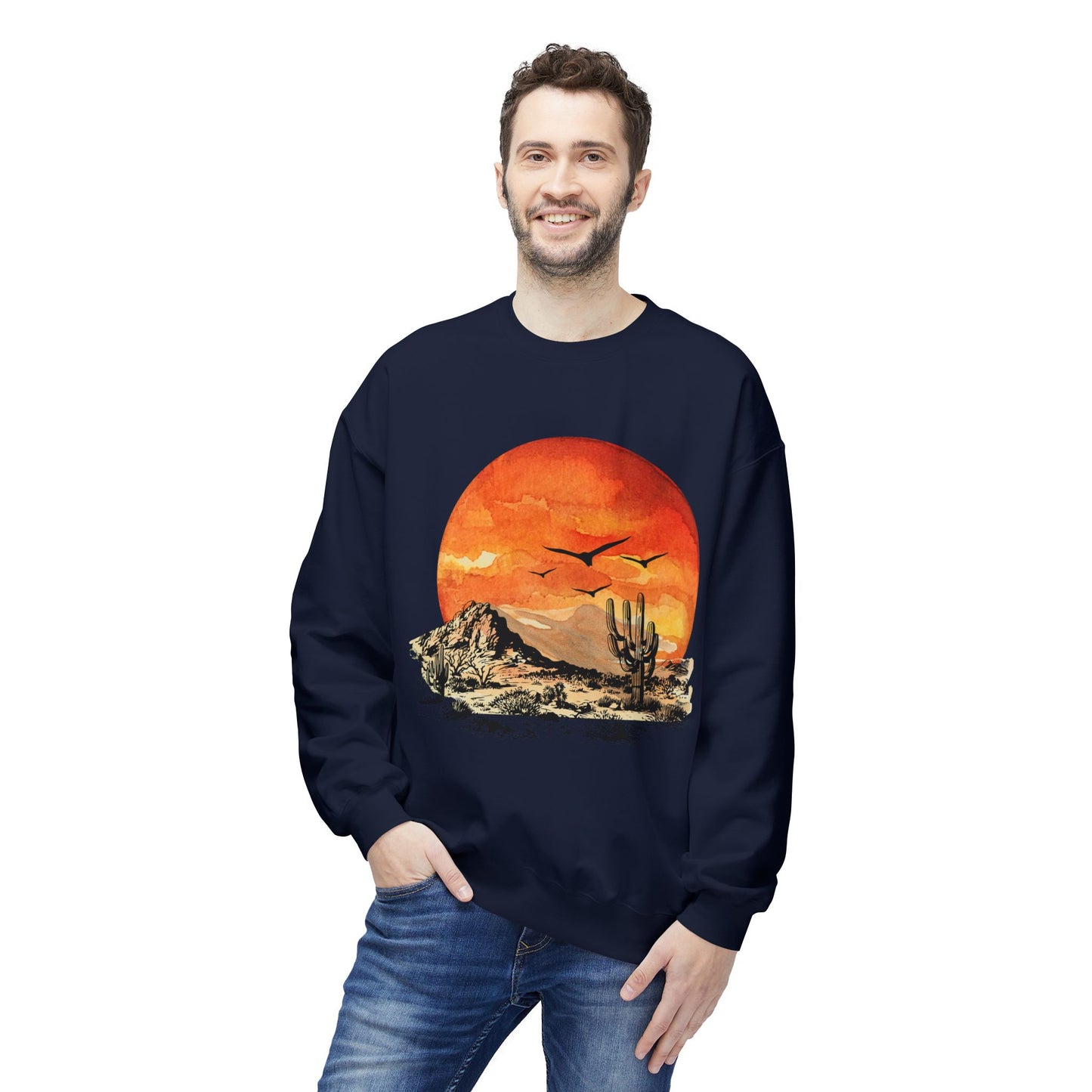 Desert Sun - Adult Unisex Sweatshirt - Bright Watercolor Print