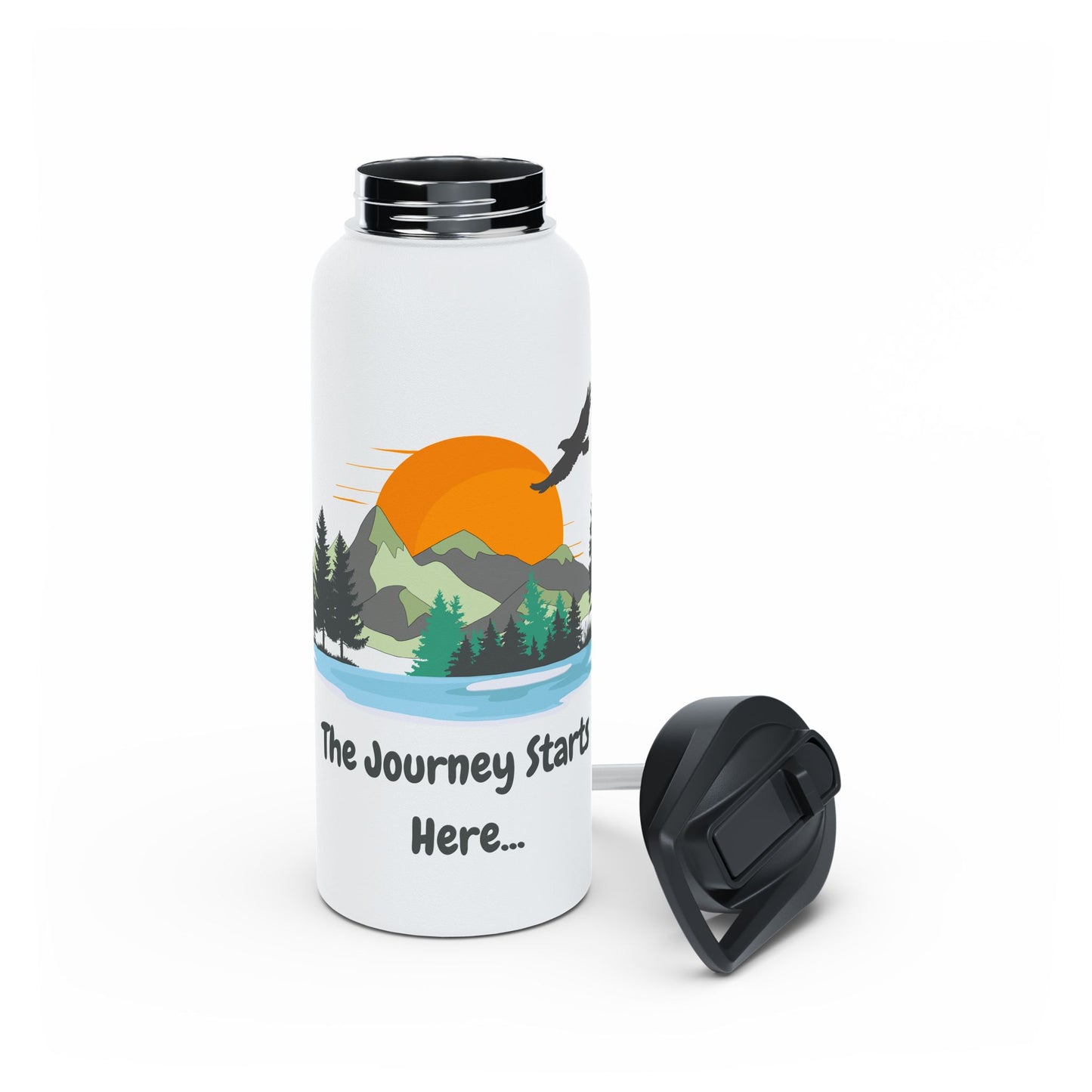 Journey Starts Here - Stainless Steel Water Bottle