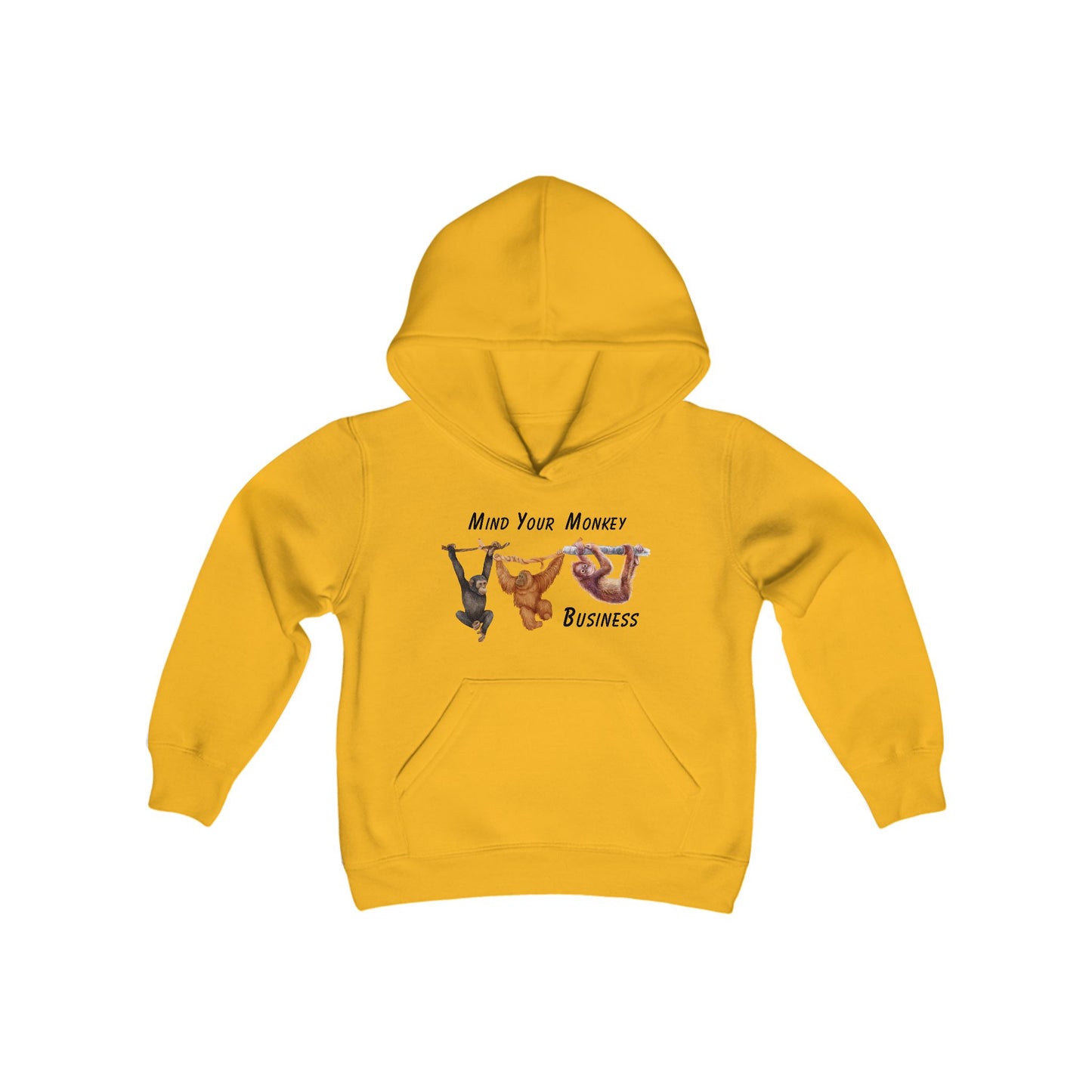 Mind Your Monkey Business - Youth Hoodie Sweatshirt