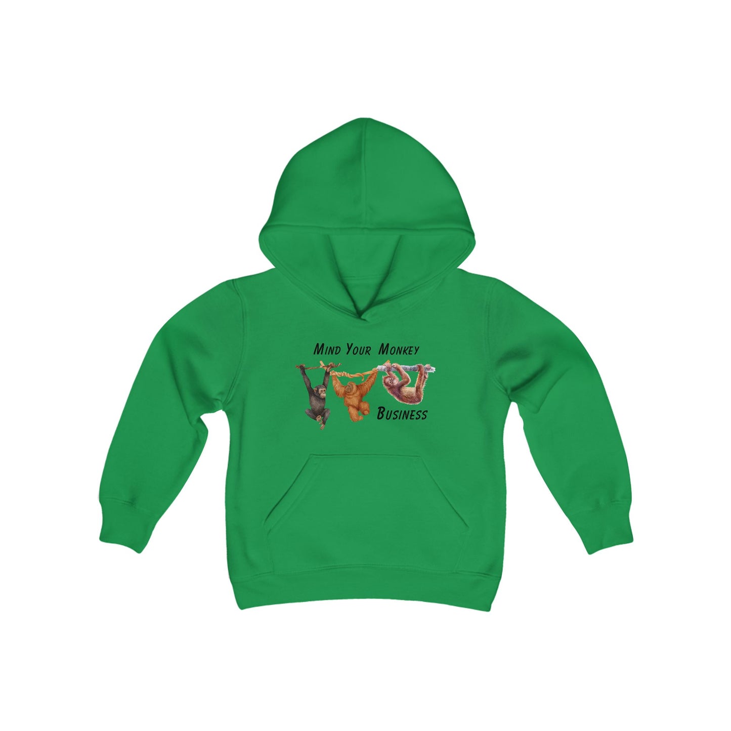 Mind Your Monkey Business - Youth Hoodie Sweatshirt