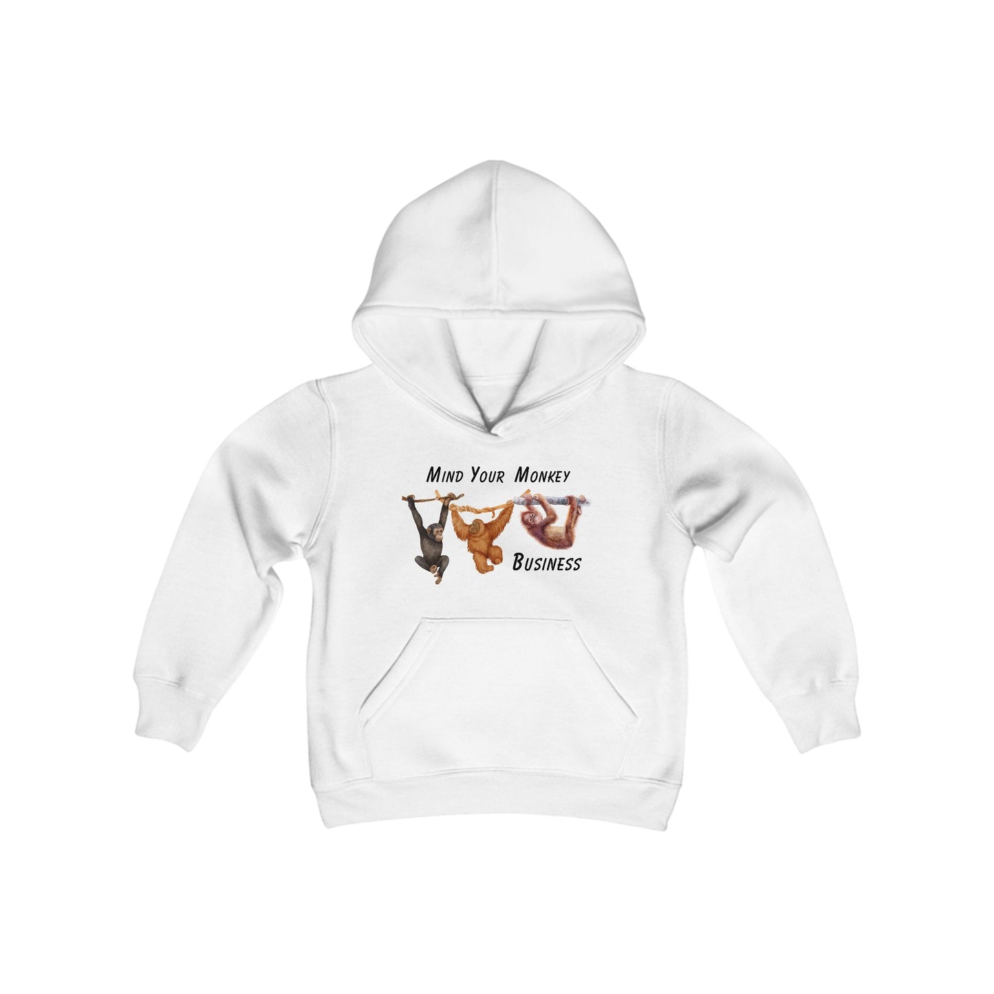 Mind Your Monkey Business - Youth Hoodie Sweatshirt