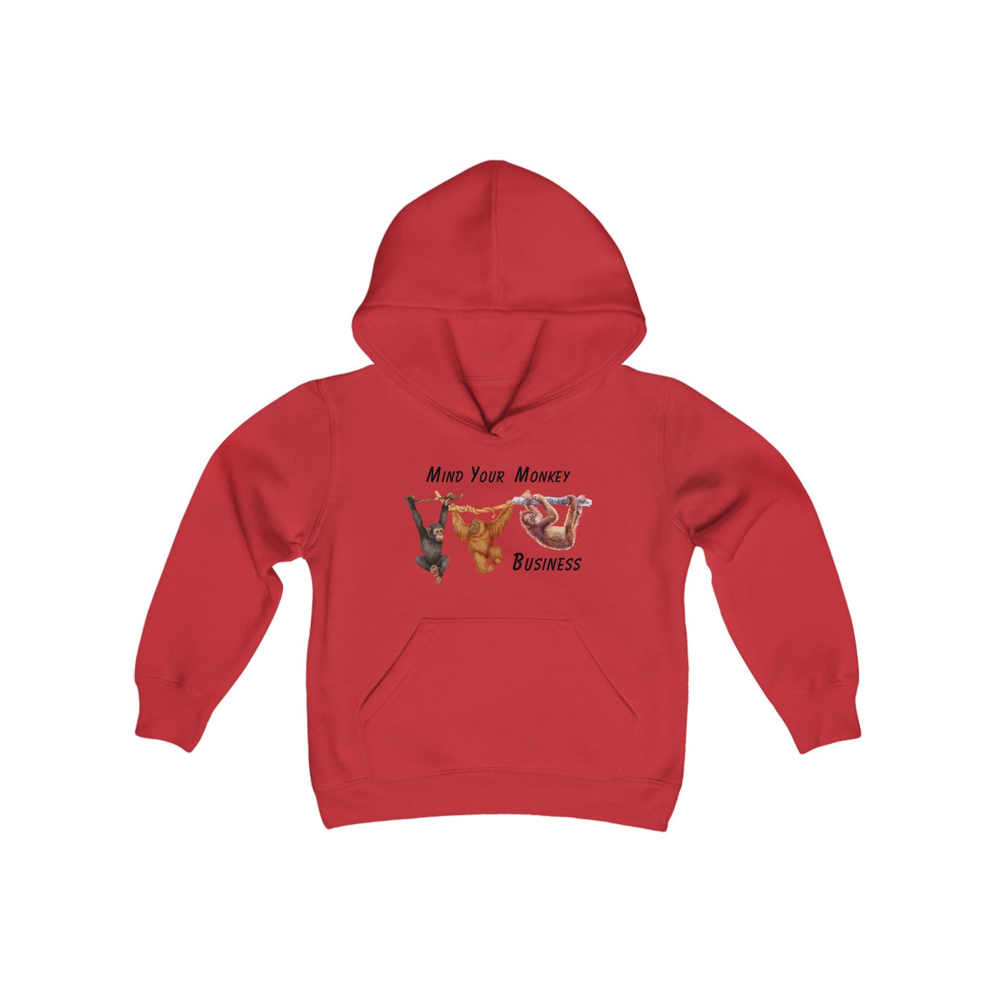 Mind Your Monkey Business - Youth Hoodie Sweatshirt