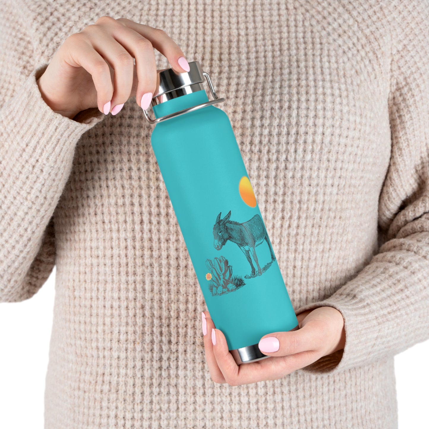 Donkey Desert - Copper Vacuum Insulated Bottle, 22oz