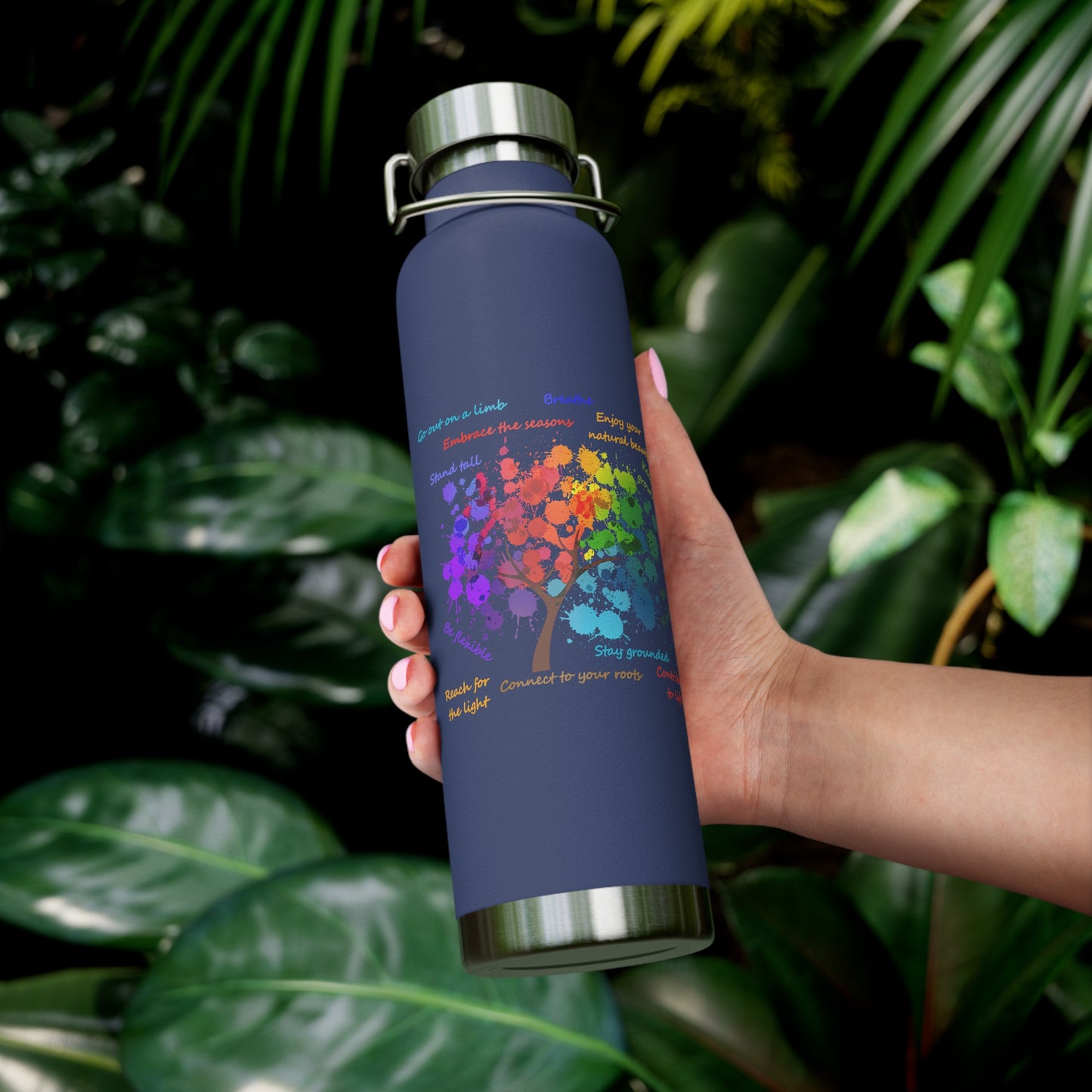 Tree of Life - Copper Vacuum Insulated Bottle, 22oz