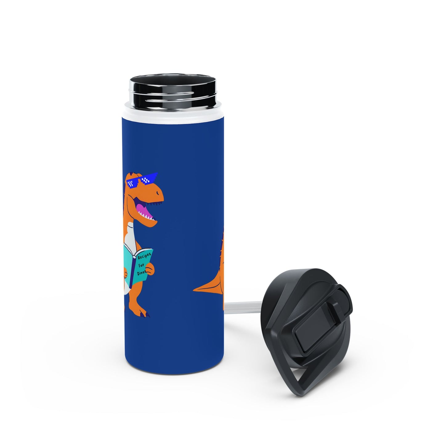 Retro T-Rex - Kids Stainless Steel Water Bottle