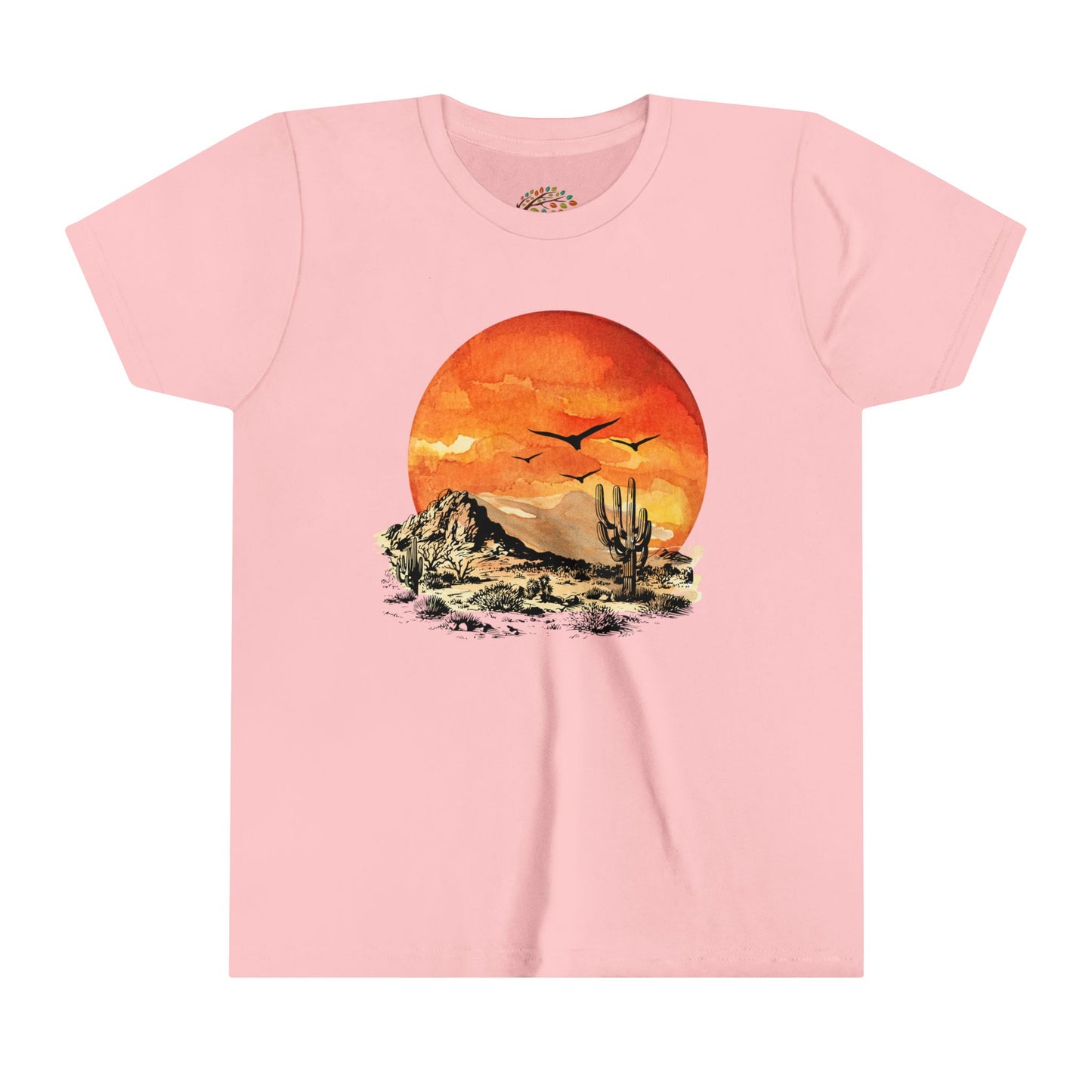 Desert Sun - Youth Short Sleeve Tee - Bright Watercolor Print