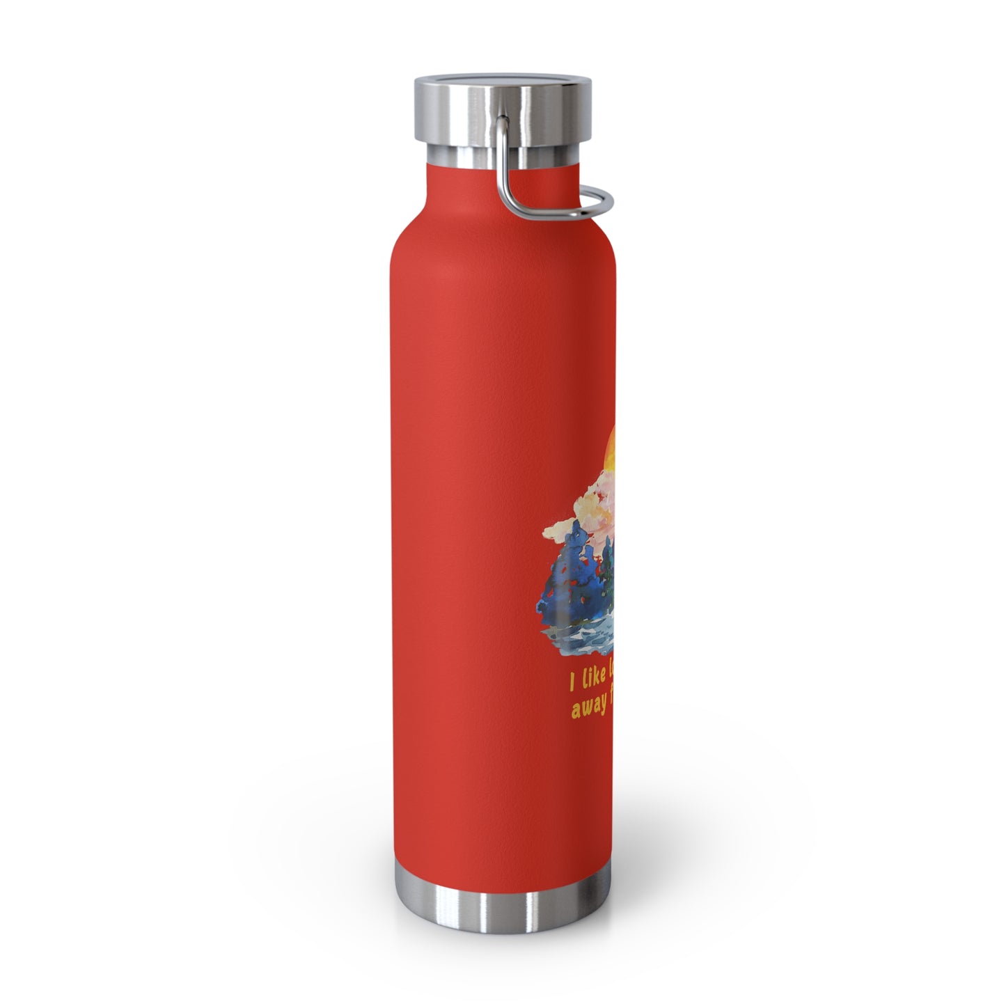 Long Walks Away From People - Copper Vacuum Insulated Bottle, 22oz