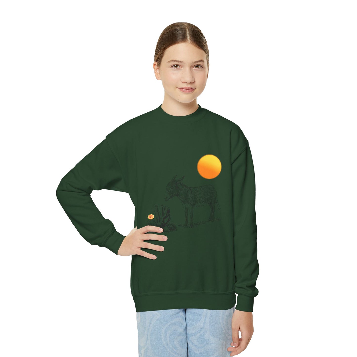 Desert Donkey - Youth Crewneck Sweatshirt