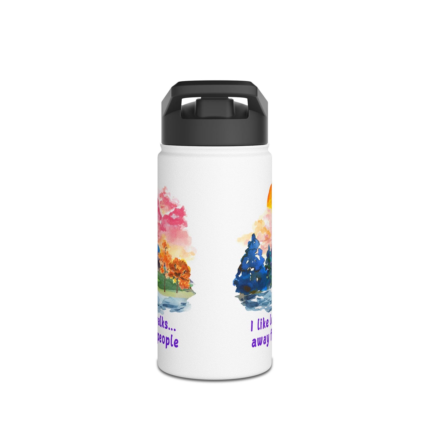 Long Walks Away From People - Stainless Steel Water Bottle