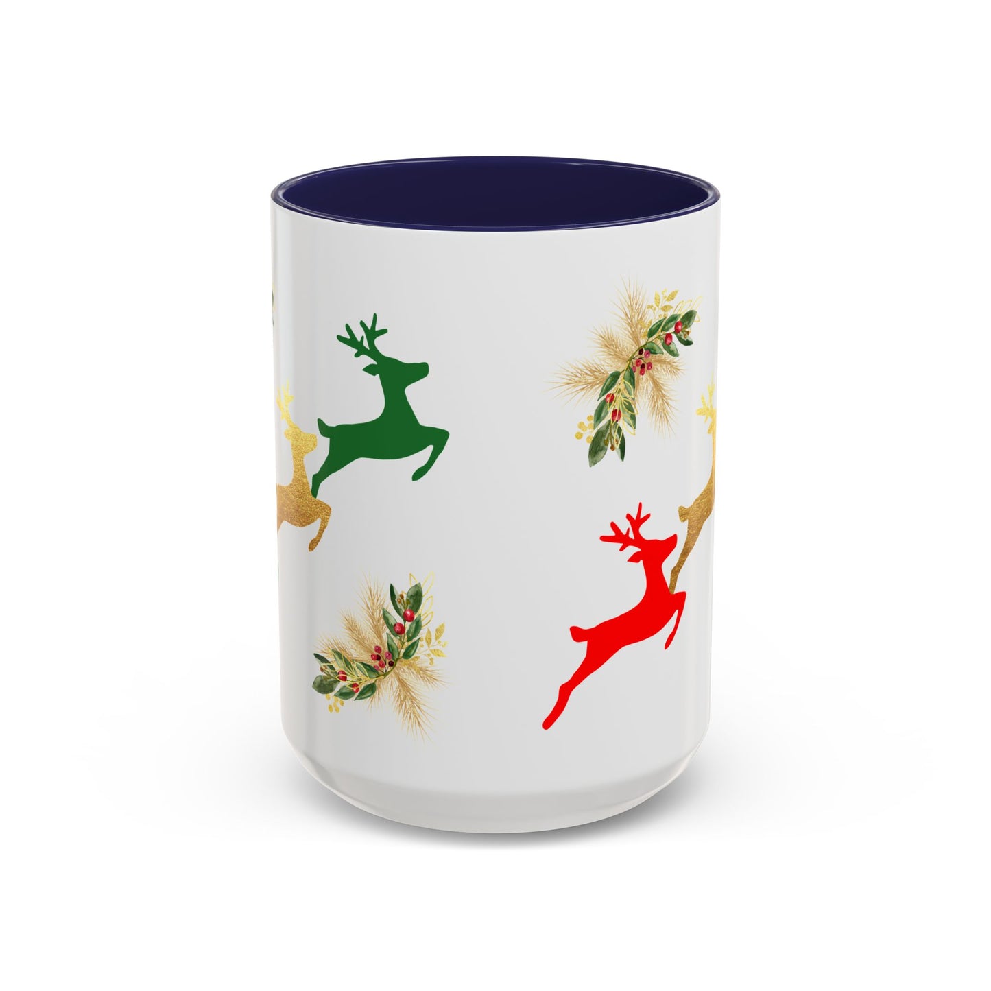 Reindeer Fun - Accent Coffee Mug (11, 15oz)