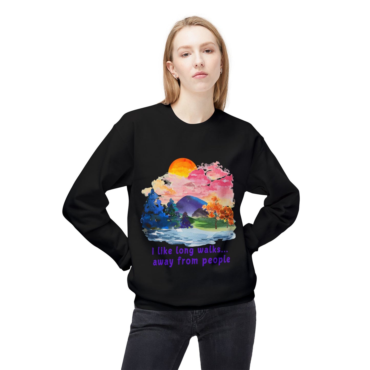 Long Walks Away From People  - Adult Unisex Sweatshirt