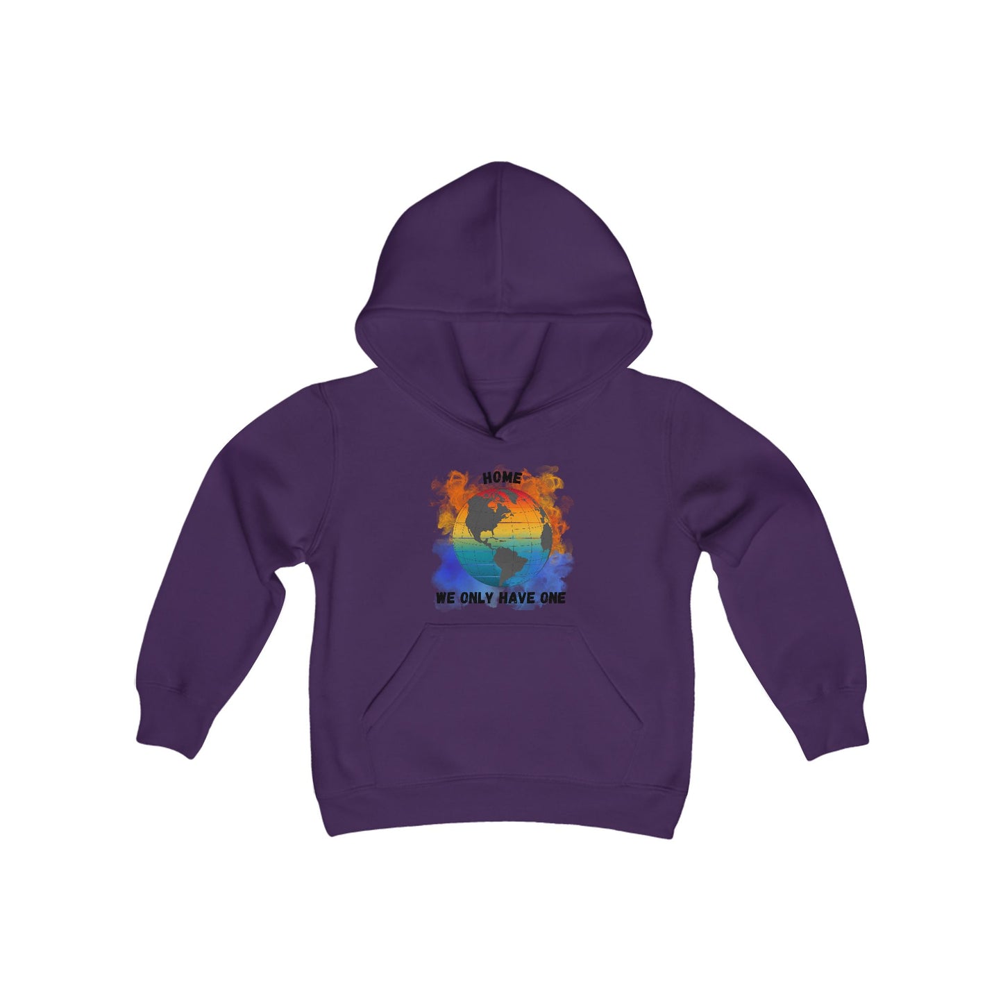 Planet Home - Youth Hoodie Sweatshirt - Vibrant Colors