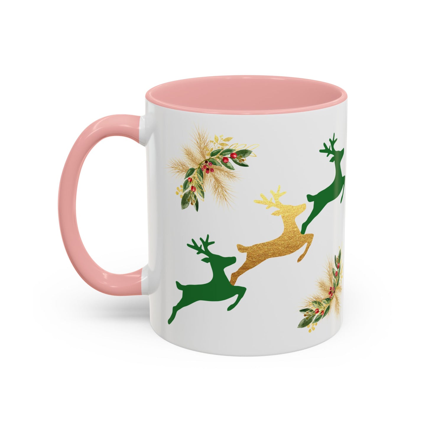 Reindeer Fun - Accent Coffee Mug (11, 15oz)