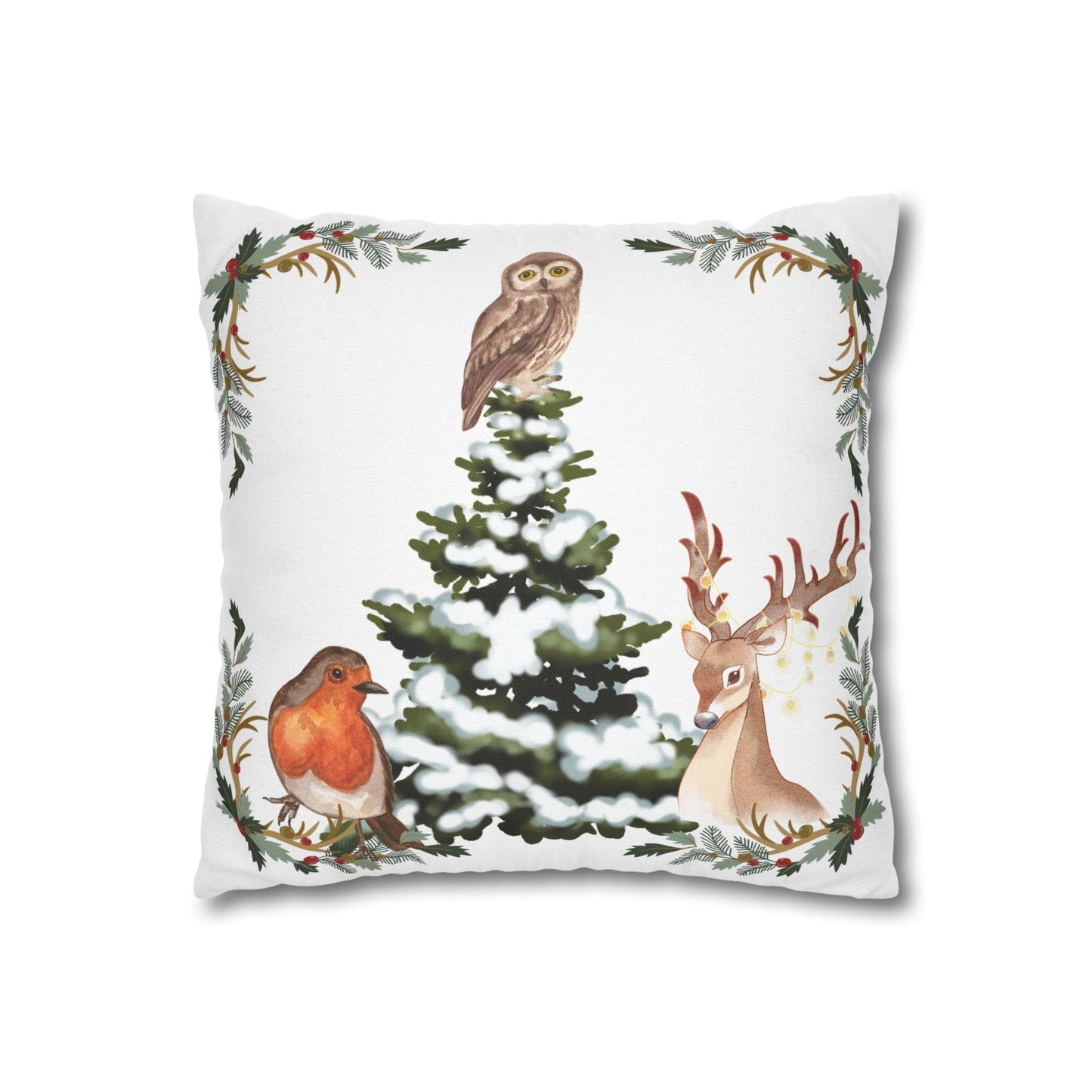 Winter Tree White - Square Pillowcase - Various Sizes