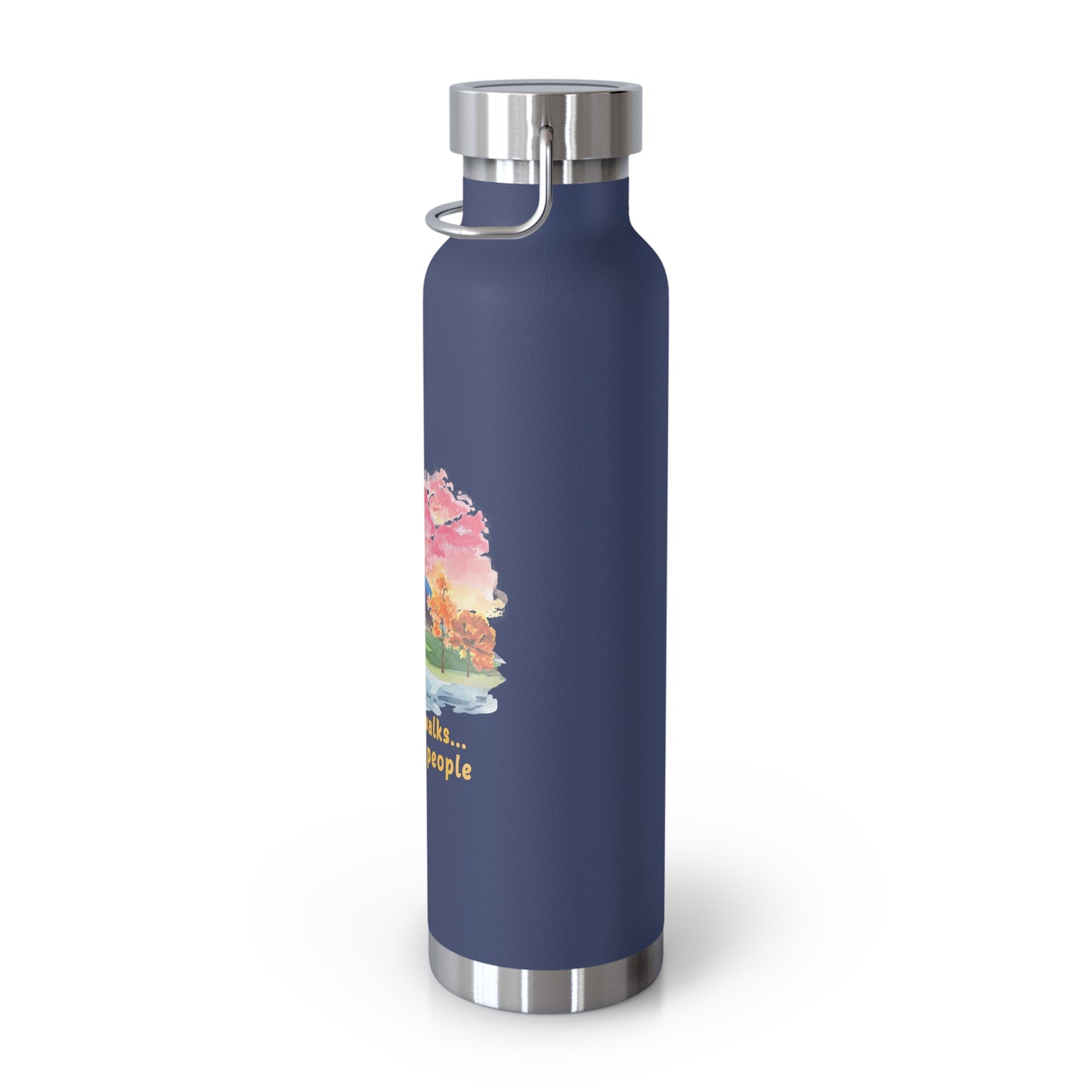 Long Walks Away From People - Copper Vacuum Insulated Bottle, 22oz